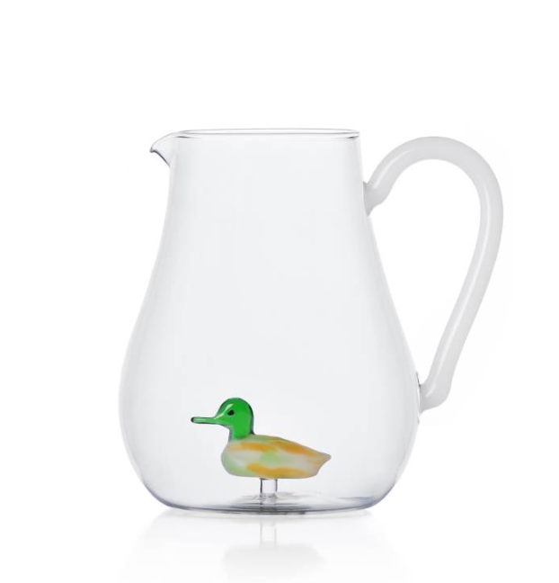 Ichendorf Milano Glass Pitchers - Elegant Handcrafted Pitchers for Water, Juice & Cocktails - Perfect for Home, Kitchen & Entertaining