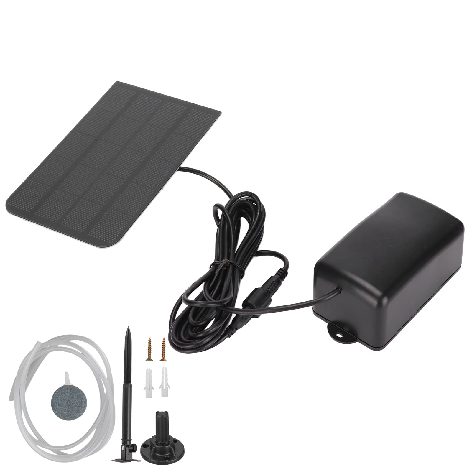 GLOGLOW Outdoor Solar Aquarium Air Pump - 1L/min Stable Solar-Powered Water Pump for Fish Tanks, Ponds & Hydroponics | Perfect for Garden, Backyard & Off-Grid Use