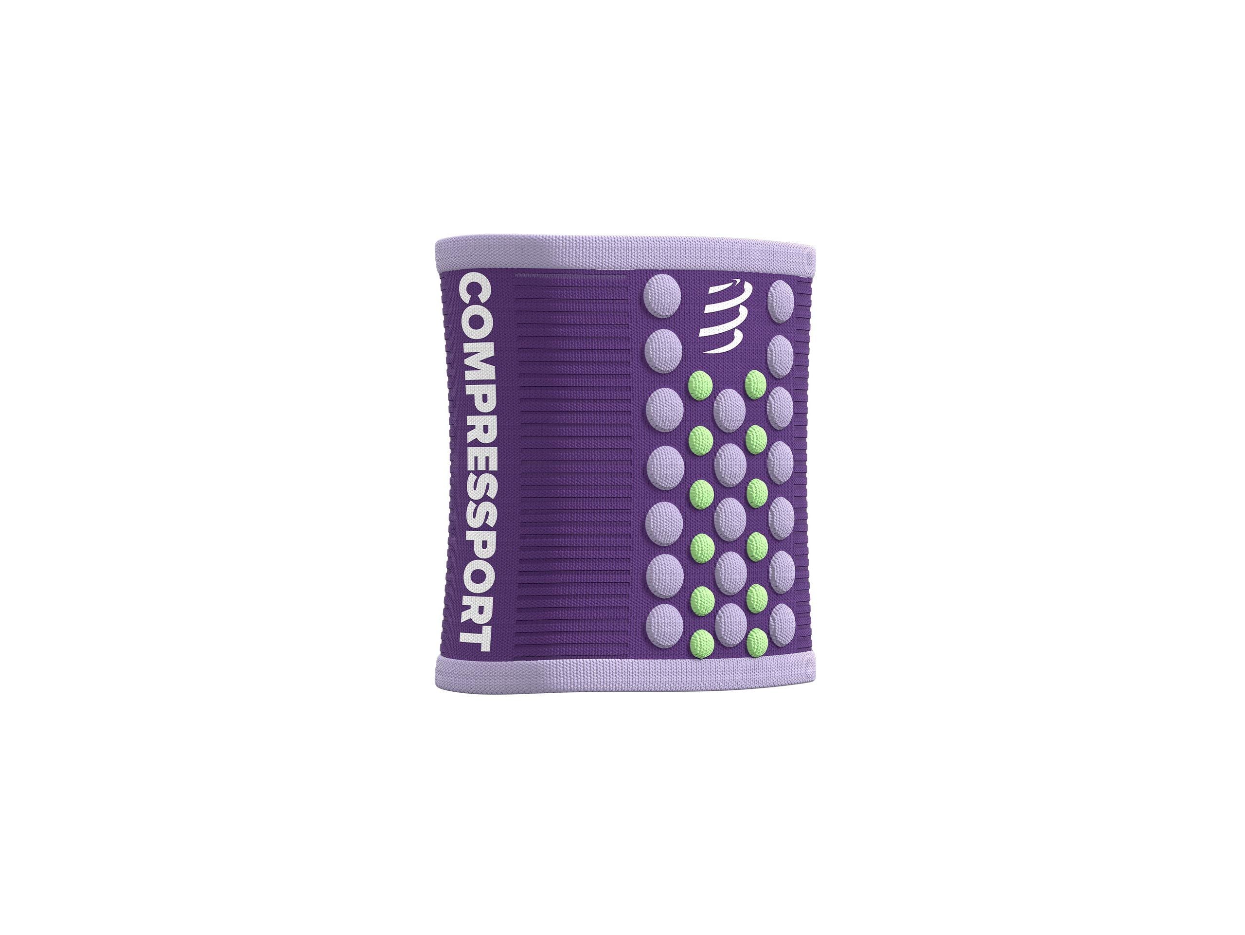 Compressport Unisex 3D Dots Sweatbands for Running & Fitness - Purple/Orchid Color - Moisture Wicking & Non-Slip Wristbands for Workout, Tennis & Basketball