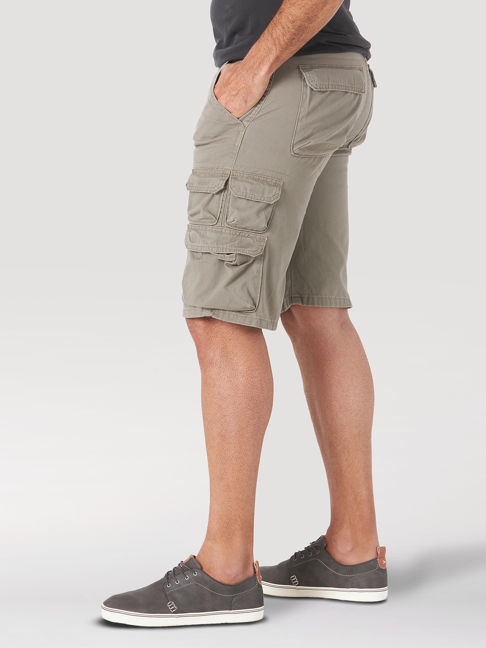 Wrangler Authentics Men's Premium Twill Cargo Shorts - Durable Comfort Fit Casual & Outdoor Wear for Hiking, Camping, and Summer Activities