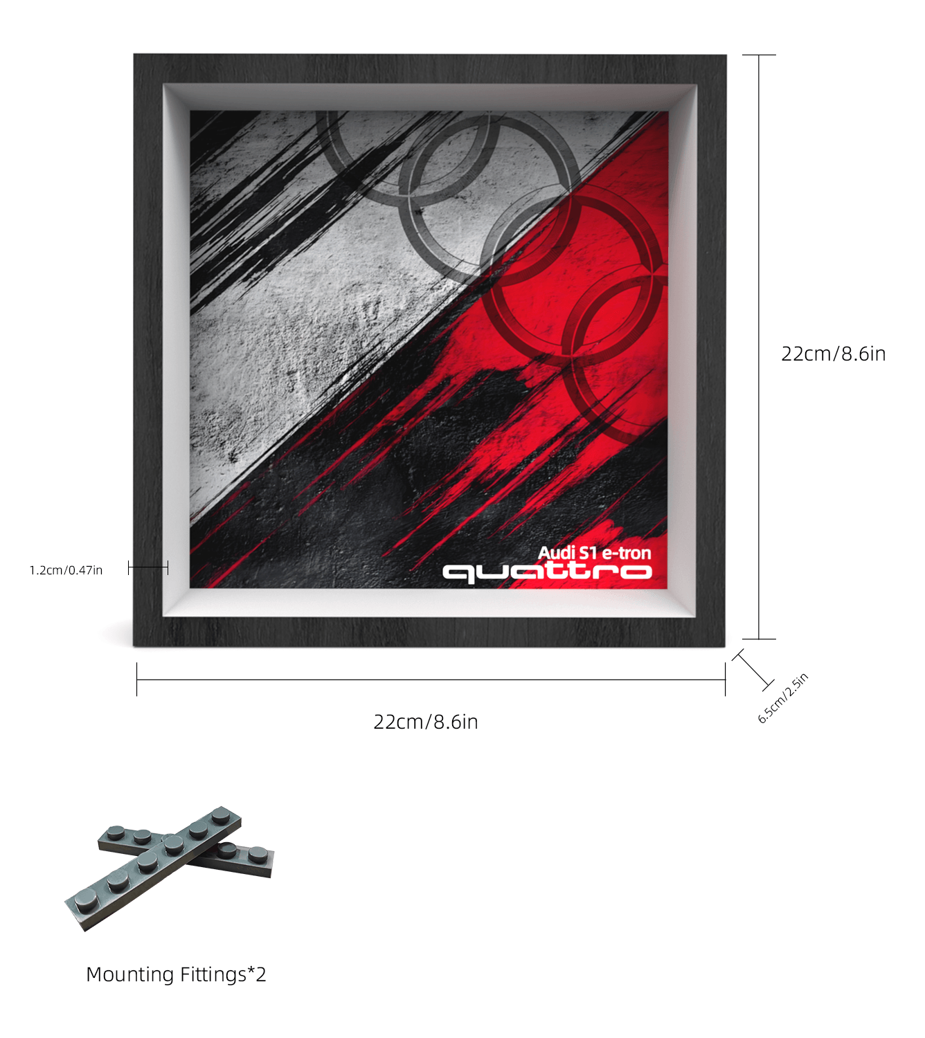 Lego Speed Champions 2024 Audi S1 e-tron Quattro 76921 Display Car Frame - Premium Showcase Stand for Lego Model Cars - Perfect for Home Office Decor, Gift Display & Collector Showcase