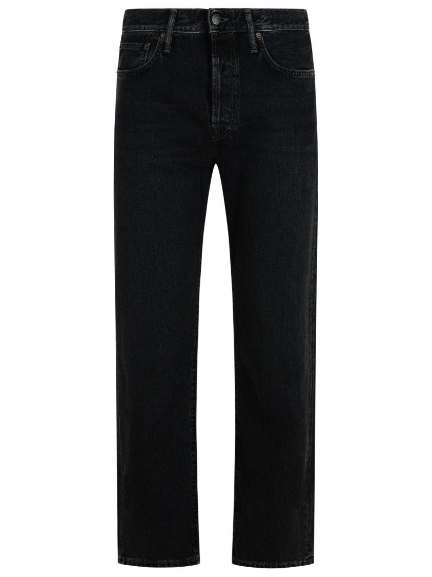 1996 Vintage Black Cotton Jeans for Men & Women - Classic High Waist Slim Fit Denim Pants for Casual Wear, Street Style & Everyday Outfits