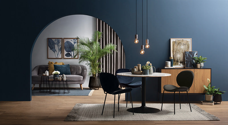 ORMER Modern Dining Chair - Titanium Finish | Comfortable & Stylish for Kitchen, Dining Room, or Home Office | Durable & Elegant Seating Solution