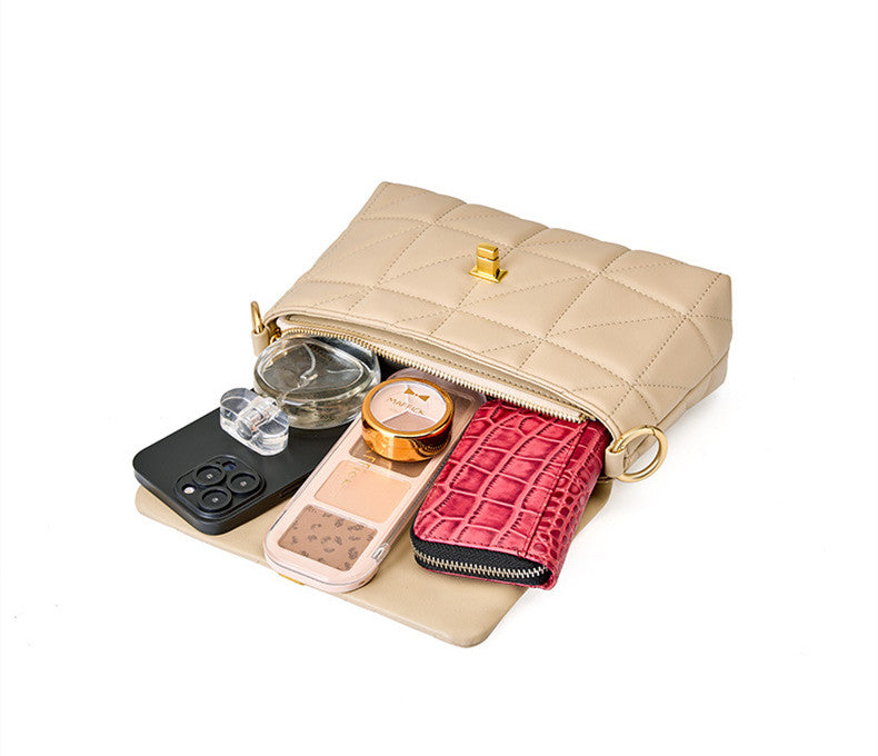 Trendy Quilted Handbag for Women - Fashionable & Durable Crossbody Purse for Work, Travel & Everyday Use