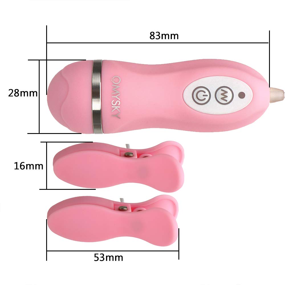 Fyuasto 10-Speed Vibrating Nipple Clamps - Adjustable Nipple Stimulators for Women, Pink Adult Sex Toys for Couples & Solo Play - Perfect for BDSM, Foreplay & Sensual Massage