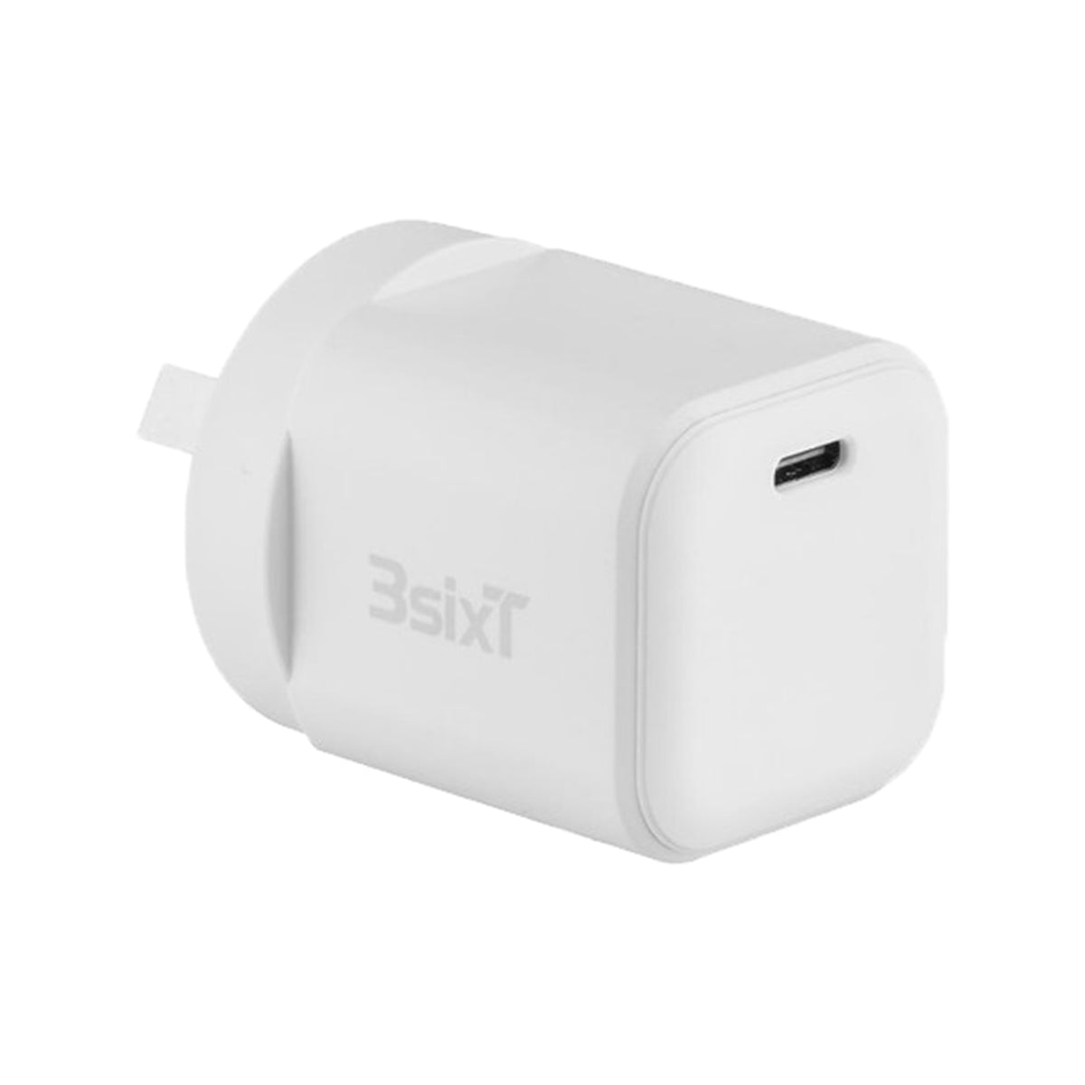 3sixT GaN 20W USB C Wall Charger with Power Delivery (PD) - Fast Charging Adapter for iPhone, Samsung, iPad - Compact & Portable for Home, Office, Travel (White)