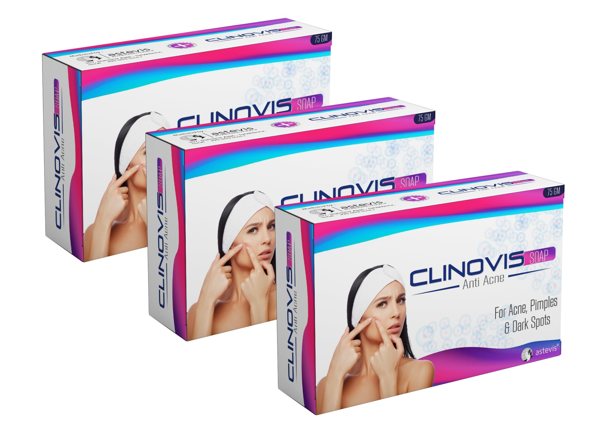 ASTEVIS CLINOVIS Anti Acne Soap for Clear Skin - Gentle Face Wash for Oily & Acne-Prone Skin - Perfect for Daily Skincare Routine