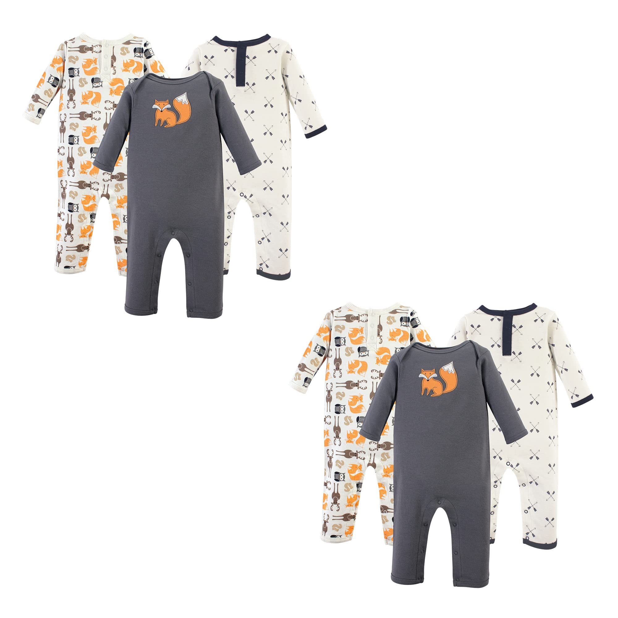 Hudson Baby Cotton Coveralls for Boys & Girls - Multi-Pack for Daily Wear
