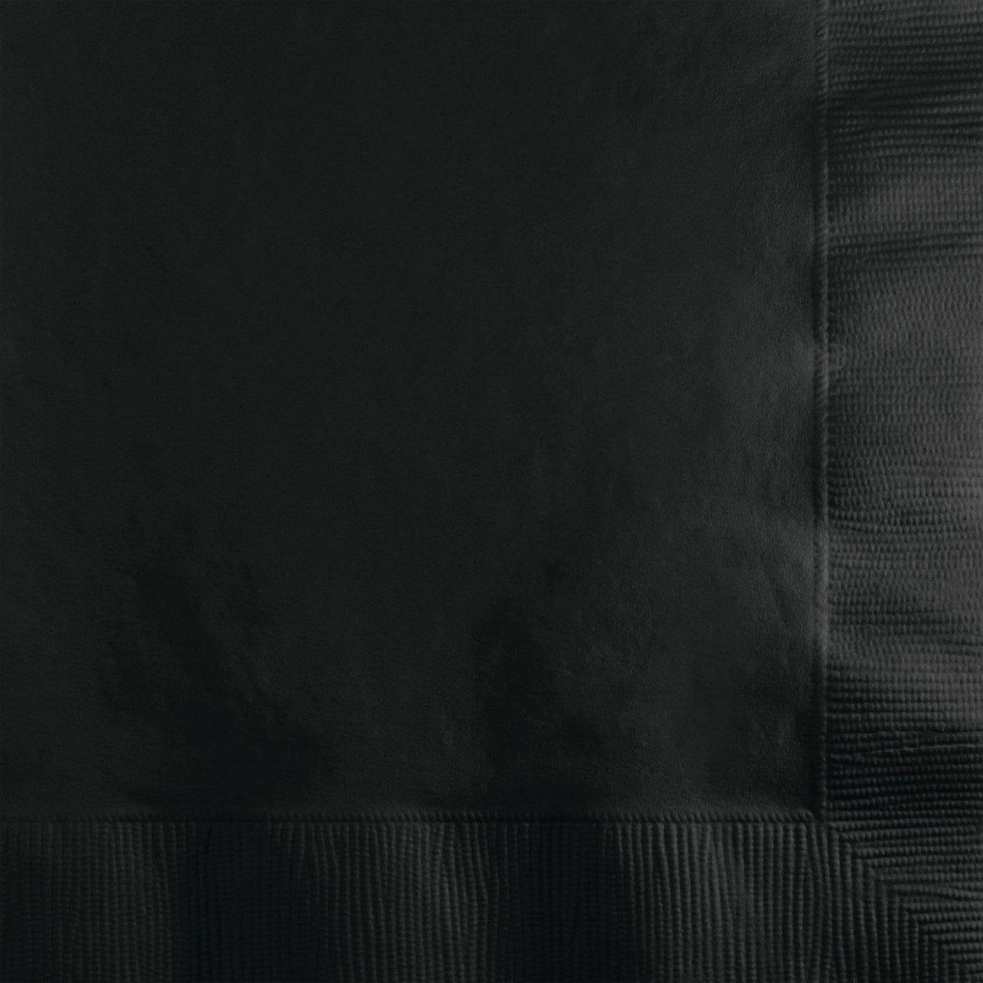 Premium Pack of 6 Jet Black Beverage Napkins - 100% Recycled Paper Cocktail Napkins for Parties, Weddings & Events - Elegant Drink Coasters for Bars, Restaurants & Home Entertaining