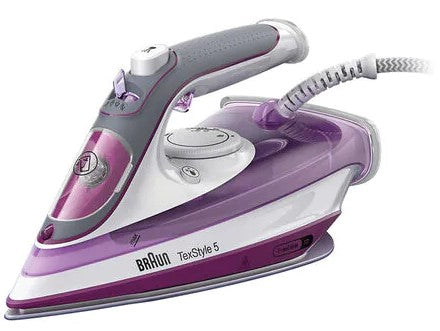 Braun TexStyle 5 Steam Iron SI5037VI - 220V Professional Garment Steamer for Wrinkles Removal | Perfect for Home, Office & Travel Use