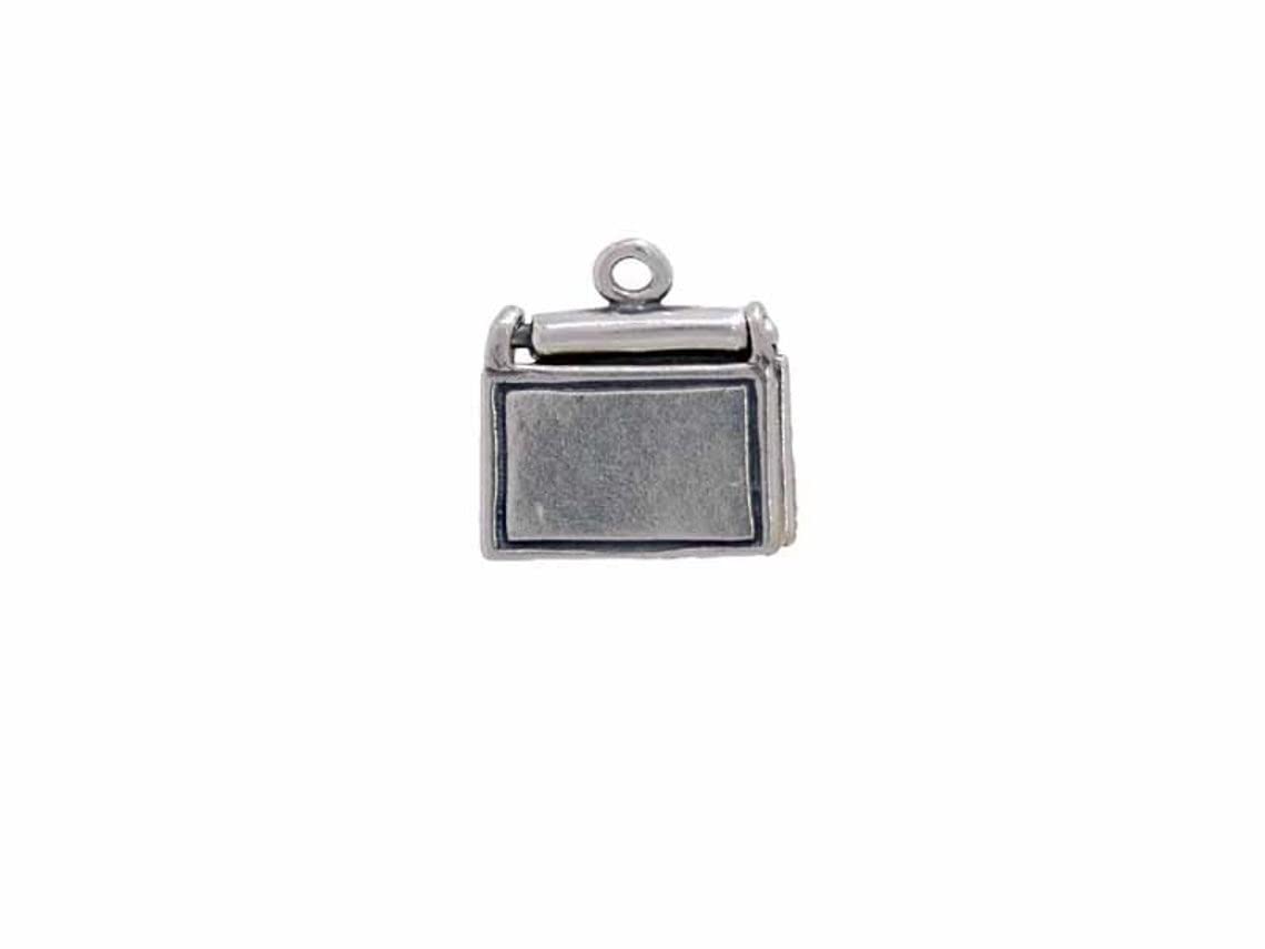 Laptop Computer Charm Sterling Silver Pendant for Jewelry Making - Perfect for Necklaces, Bracelets, and Tech-Inspired Accessories