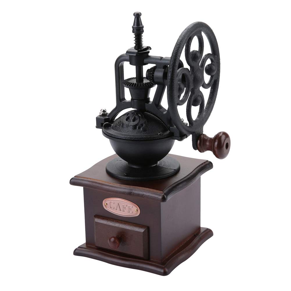 Vintage Manual Coffee Grinder - Retro Hand Crank Coffee Bean & Spice Mill with Adjustable Coarseness - Perfect for Home Brewing, Camping & Gifts