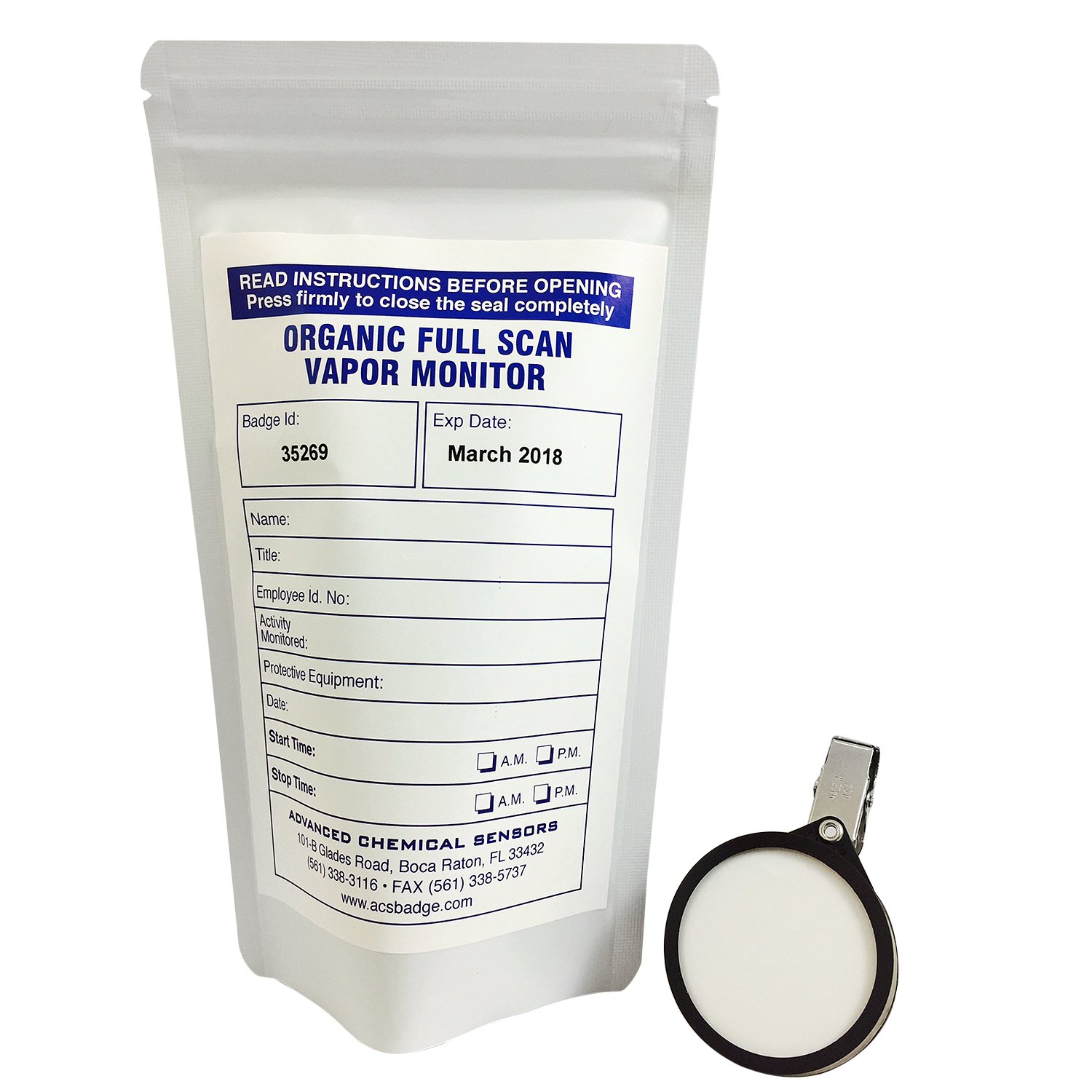 OVF-00 Full Scan Organic Vapor Monitor - Industrial Safety Gas Detector for Chemical Plants, Laboratories & Workplace Safety | OSHA Compliant Air Quality Testing Device