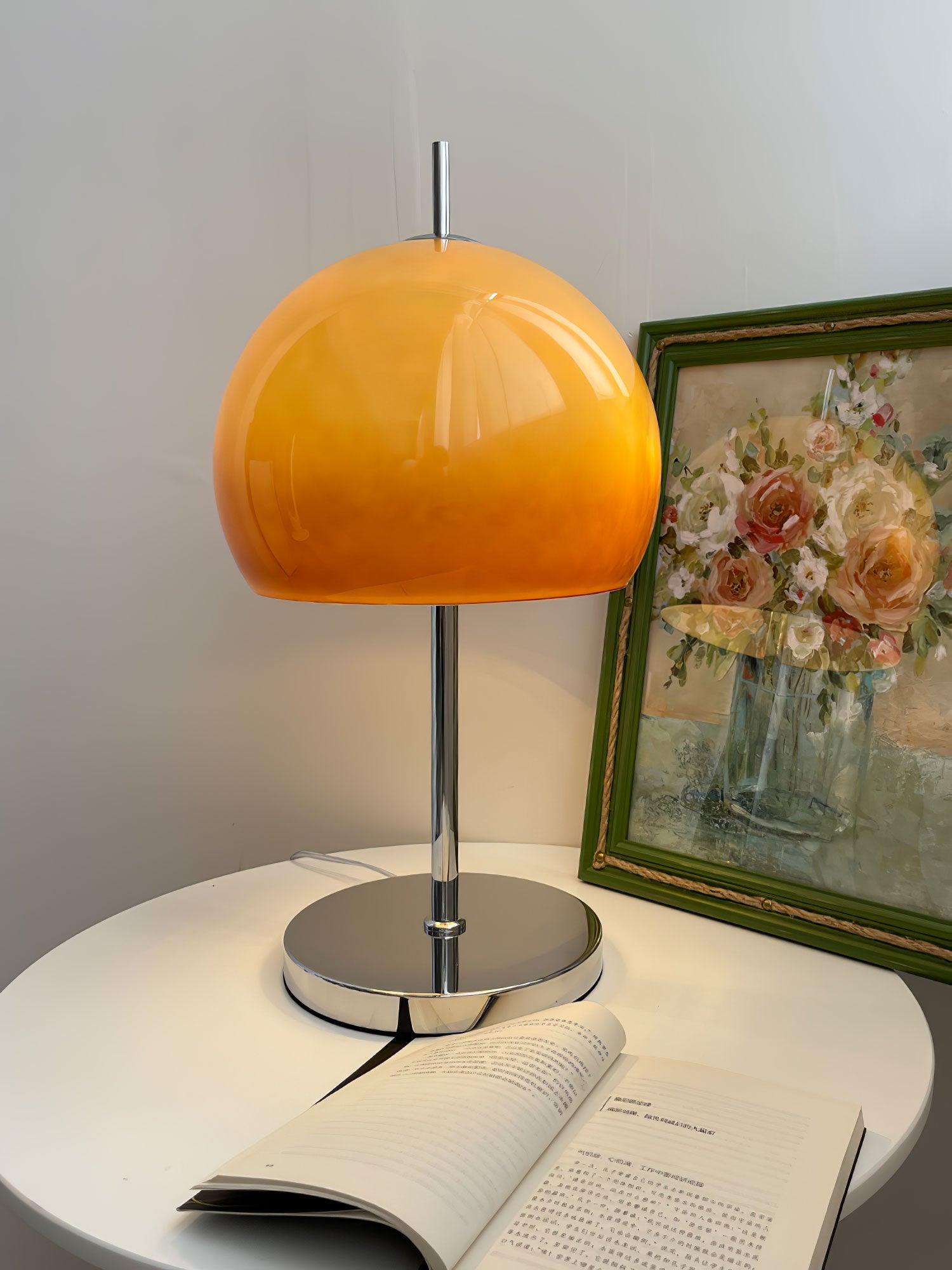 Modern Mushroom Bauhaus Table Lamp - Minimalist Design for Bedroom, Living Room & Office - Warm White LED Light for Cozy Ambience