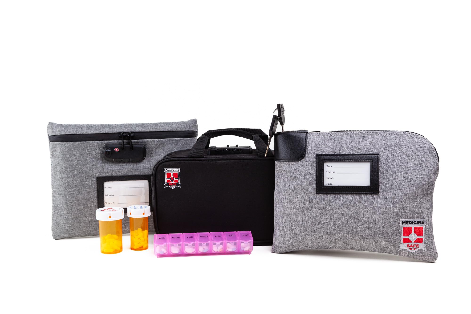 Portable Medication Travel Organizer Pouch - Waterproof Pill Case for Daily Use, Vacations & Emergency Preparedness