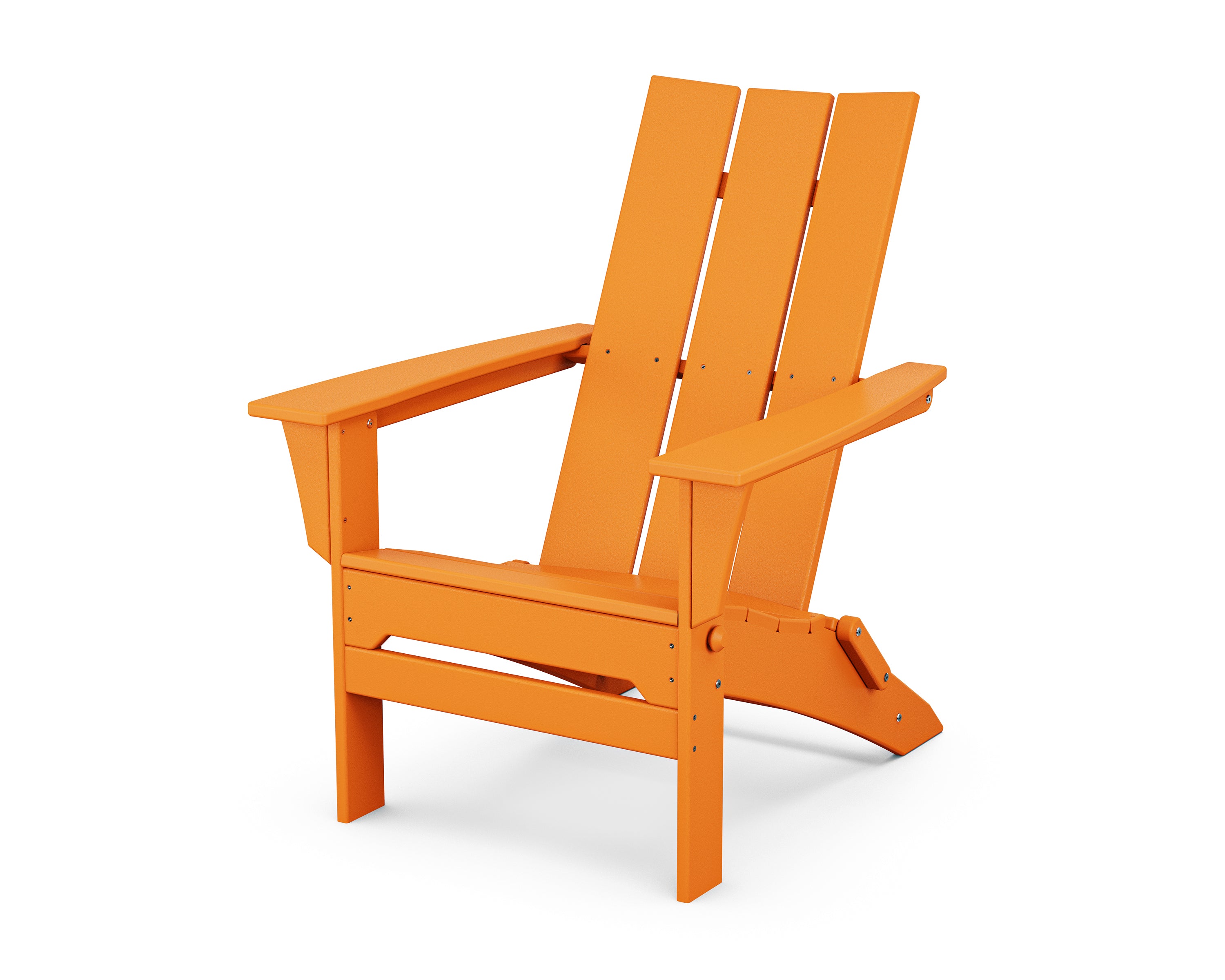 POLYWOOD Modern Folding Adirondack Chair - Outdoor Patio Furniture, Weather-Resistant, Durable Plastic Lumber - Perfect for Backyard, Poolside, Garden & Deck Relaxation