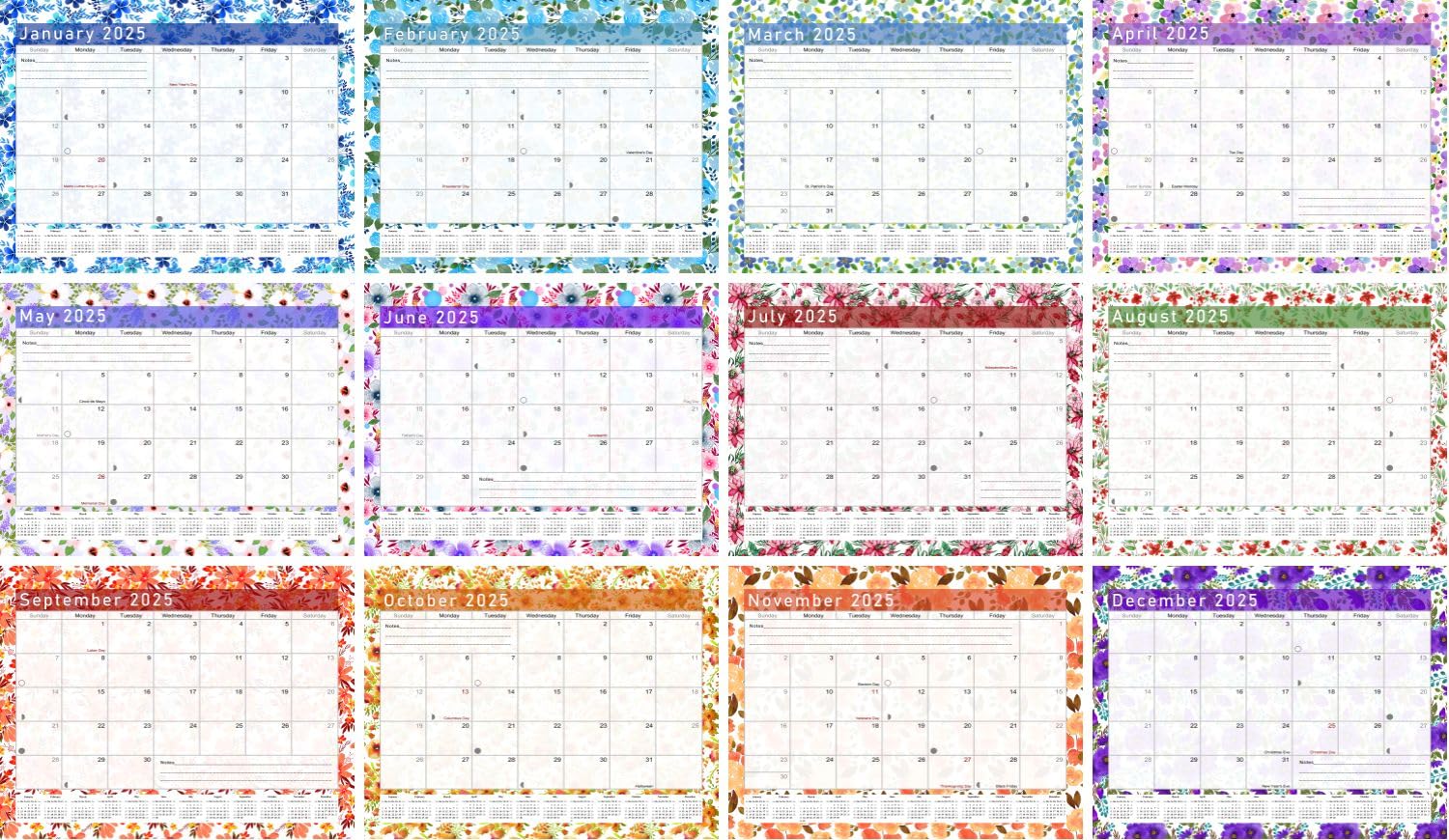 2024-2025 18-Month Magnetic Desk Calendar & Wall Planner - Monthly Organizer with Dry-Erase Surface | Perfect for Office, Home, School & Gift Giving (Edition #22)