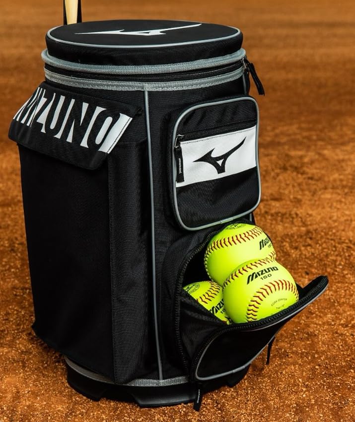 Mizuno Coach's Bucket X - Adjustable Baseball Cap for Coaches & Players - Durable & Comfortable Black Hat for Outdoor Sports & Training
