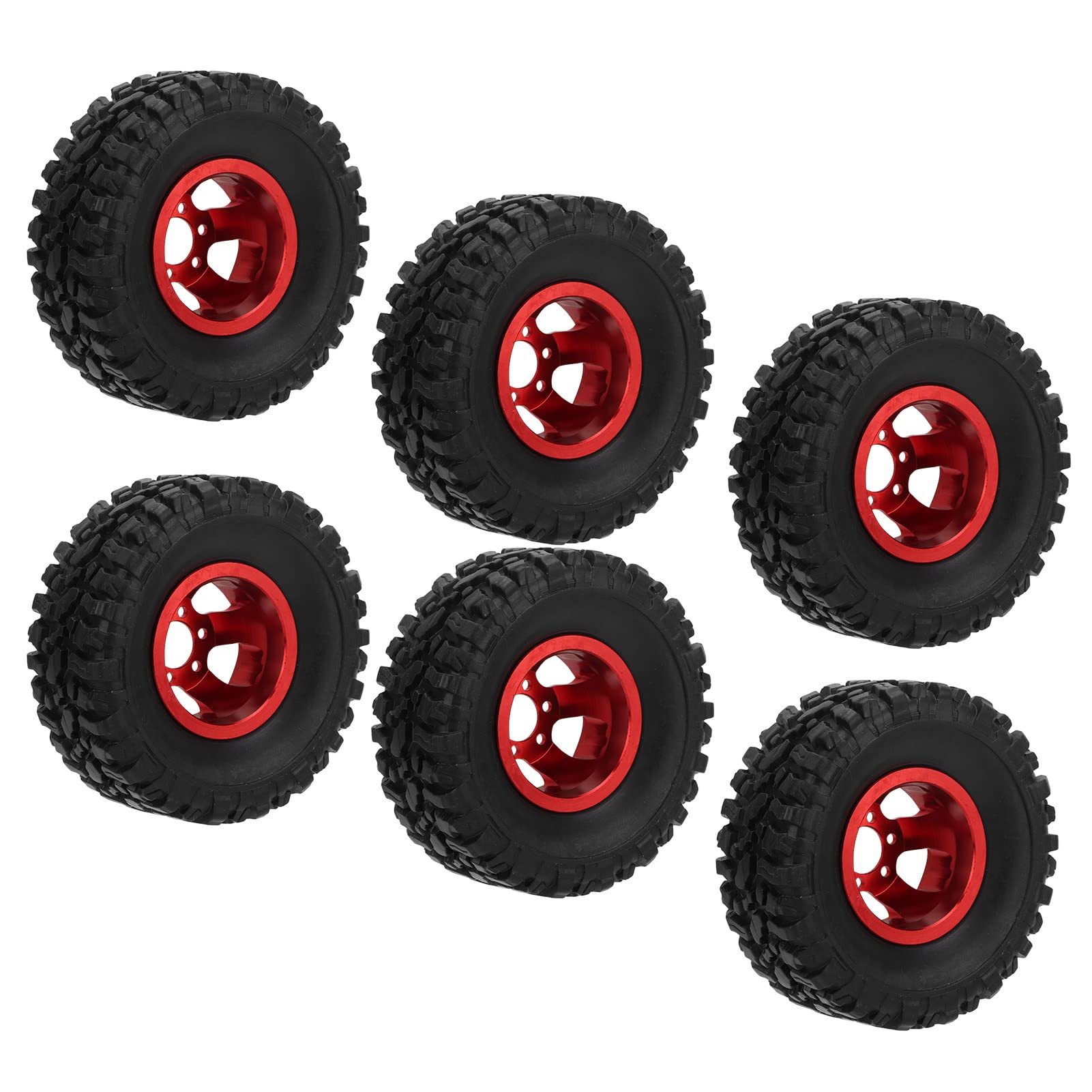 WPL C14 C24 C34 C44 RC Car Tires and Wheels Set - High Performance Rubber Replacement Tires for Improved Traction & Appearance - Perfect for Off-Road RC Crawlers and Scale Model Vehicles