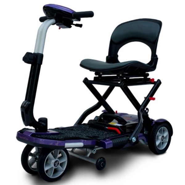 EV Rider Transport Plus Folding Mobility Scooter - Lightweight Electric Scooter for Adults & Seniors - Compact Travel Scooter for Shopping, Airports & Outdoor Adventures
