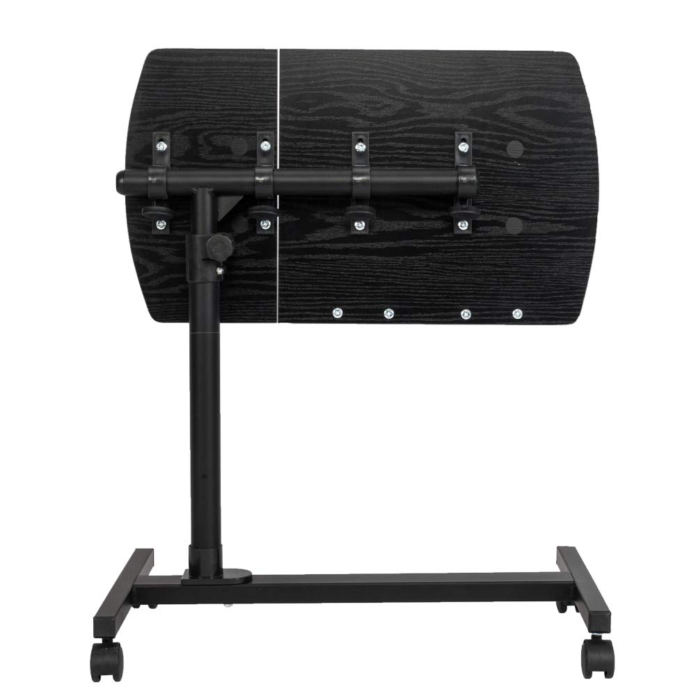 Adjustable Mobile Laptop Stand with Wheels - Overbed Rolling Desk Cart for Sit-Stand Workstation | Perfect for Home Office, Bedside Computing, and Ergonomic Workspace Setup