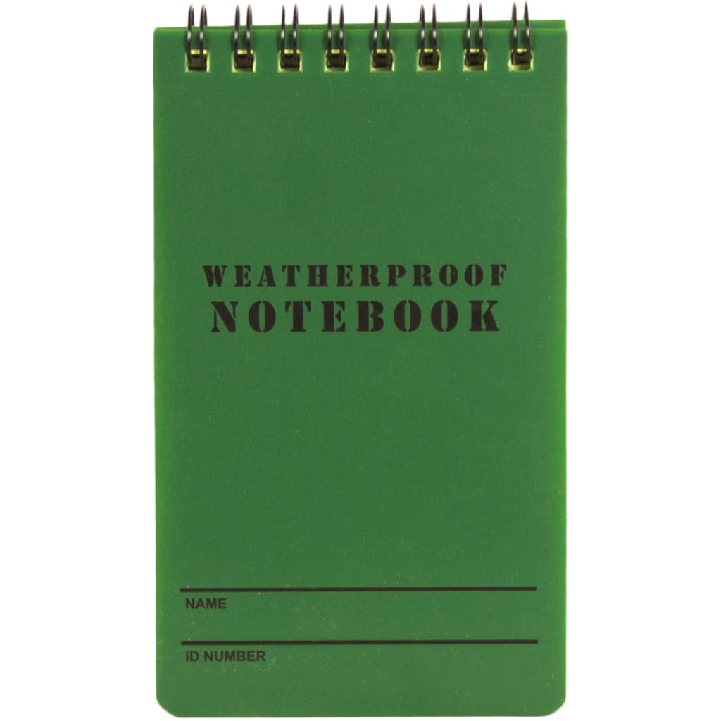 Military Style Weatherproof Notebook - Pack of 6, Waterproof & Durable Writing Journal for Outdoor Adventures, Tactical Use, and Everyday Note Taking