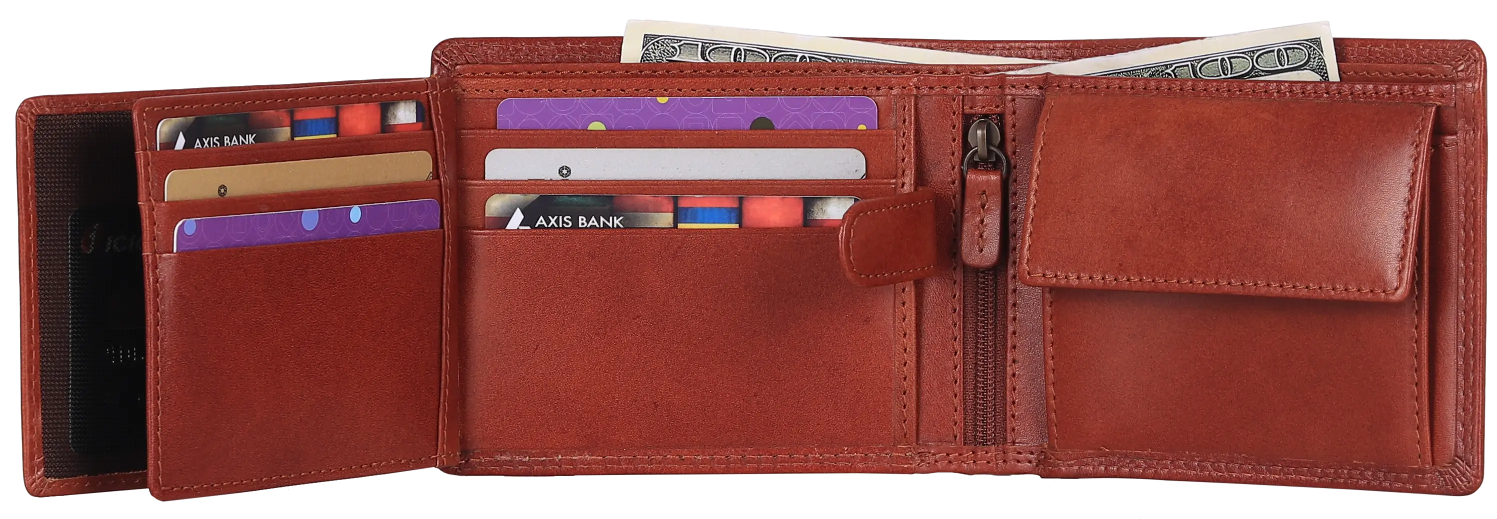 Premium MET Leather Wallet with RFID Protection & Coin Pocket - Stylish & Durable Mens Bifold Wallet for Everyday Carry, Travel & Business Use