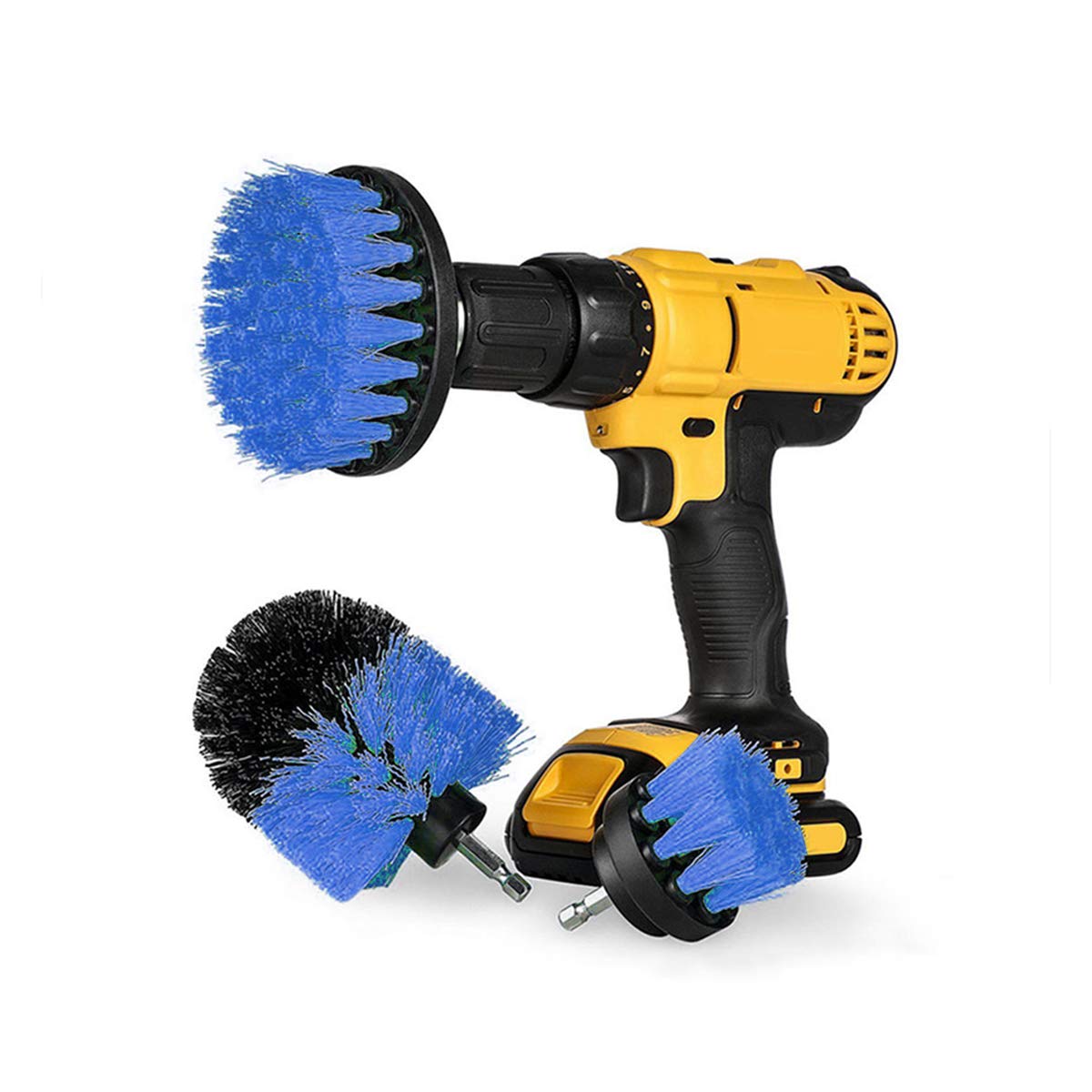**Drillbrush Yellow - Power Scrubber Brush for Shower & Bathroom Cleaning - Rotary Drill Brush Attachment for Grout, Tile & Hard Surfaces - Perfect for Deep Cleaning Showers, Tubs & Bathroom Floors**