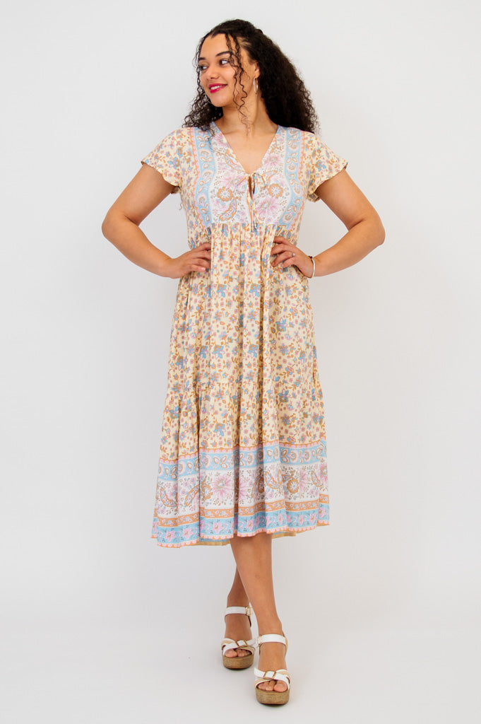 Julie Women's Casual Dress - Elegant Taupali Color, Perfect for Office Wear, Date Night & Summer Outfits