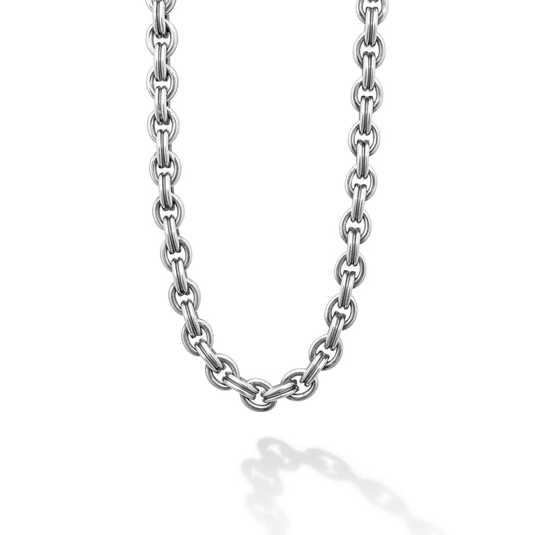 Double Link Chain Necklace for Women - 9.5mm Gold & Silver Stainless Steel Jewelry - Perfect for Everyday Wear, Parties & Gifts