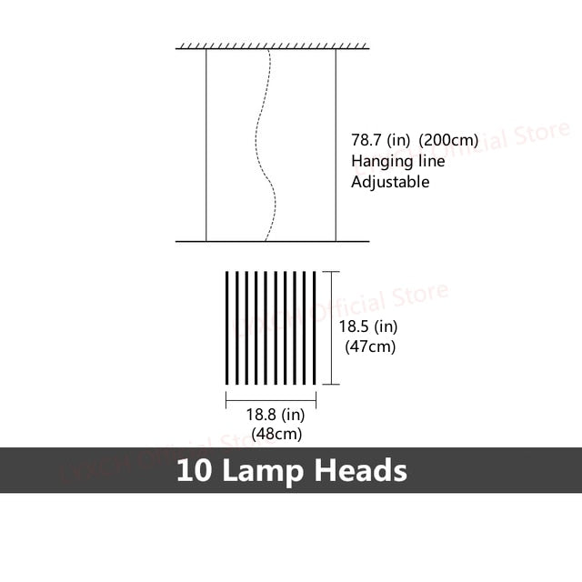 Rotatable LED Light Bar Chandelier - Modern Adjustable Ceiling Fixture for Living Room, Dining Room & Bedroom | Perfect for Home Decor & Ambient Lighting
