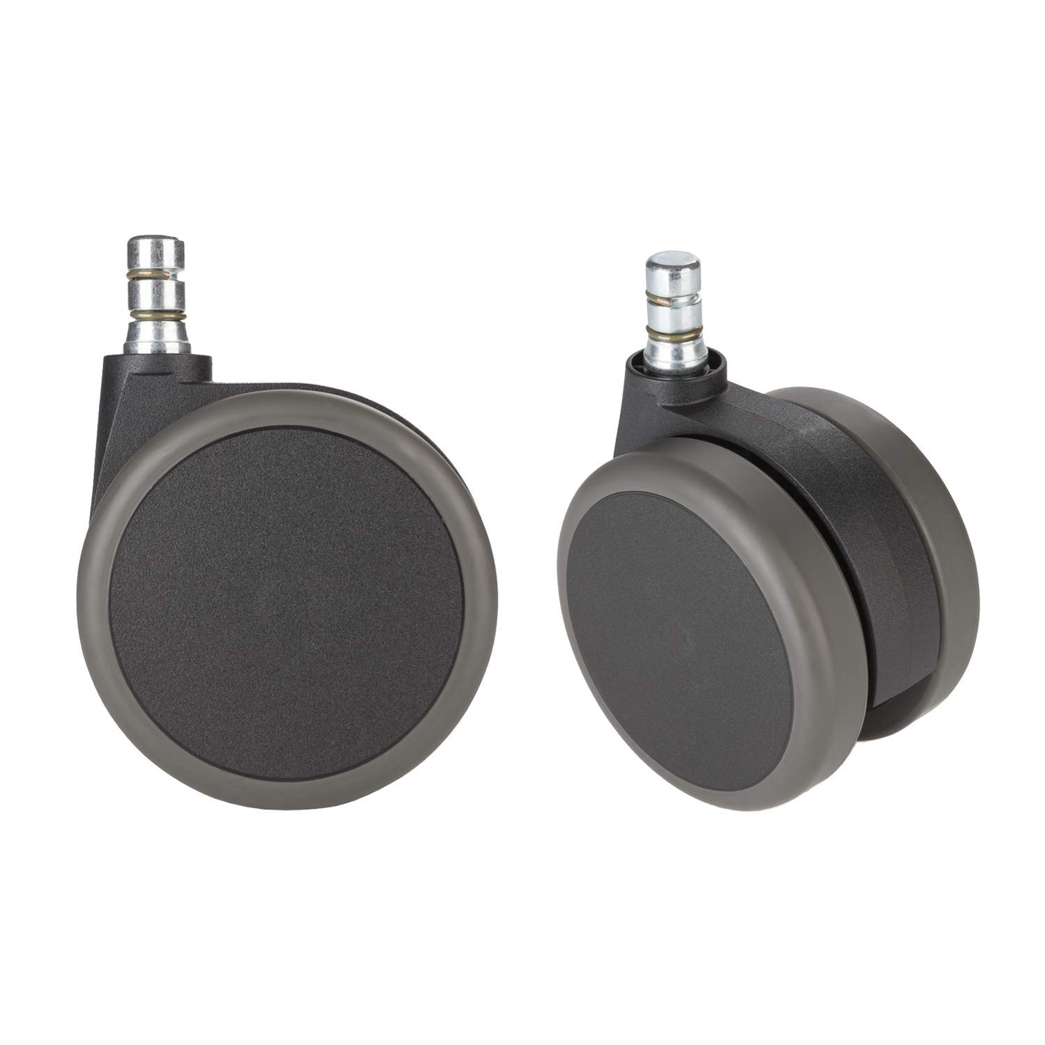 3 Inch Office Chair Caster Wheels with 7/16 Inch Stem Diameter - Set of 5 Heavy Duty Hard Floor Casters for Office Chairs, Rolling Chairs & Workstations - Perfect for Carpet-Free Offices, Home Workspaces & Conference Rooms