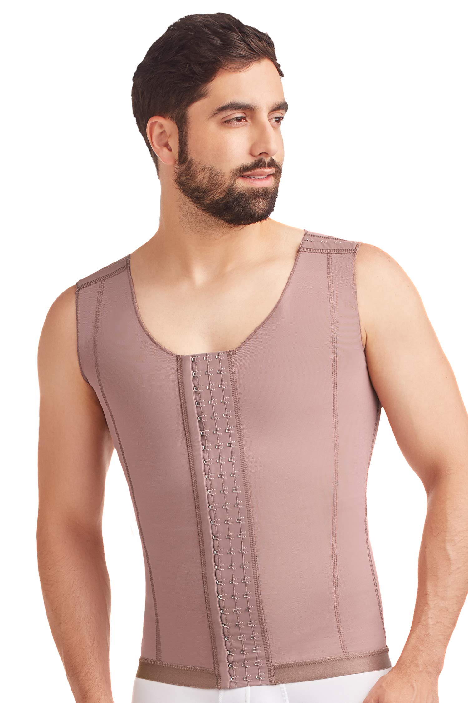 Fajas D'Prada Men's Post-Surgical Compression Tank Top - Firm Support & Comfort for Recovery, Workout & Daily Wear