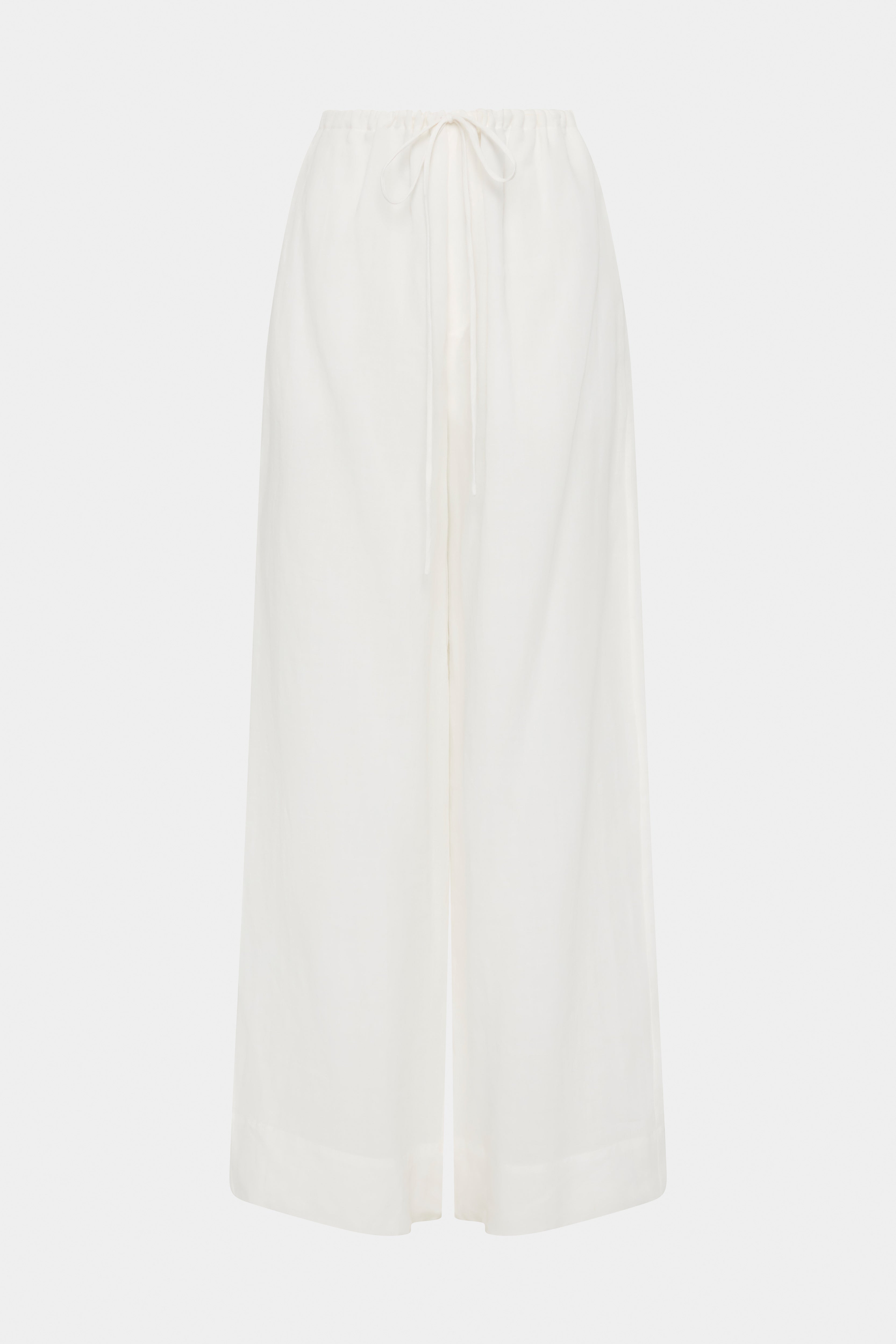 Rosalia Ivory Pant - Women's High Waisted Wide Leg Palazzo Pants for Casual Wear, Office & Travel