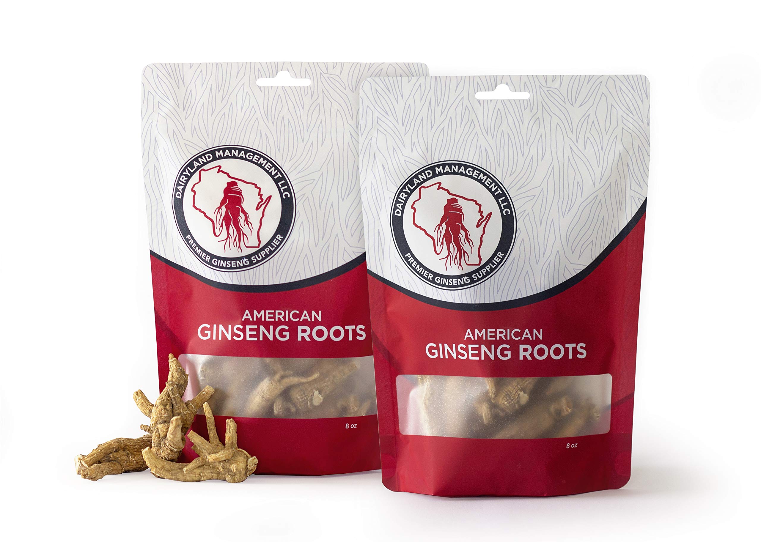 Premium Wisconsin American Ginseng Roots - 16 oz Pack of Authentic Non-GMO, Gluten-Free Whole Ginseng - Herbal Supplement for Tea, Soup & Congee - Boost Energy & Immunity Naturally - Perfect for Daily Wellness & Traditional Chinese Medicine
