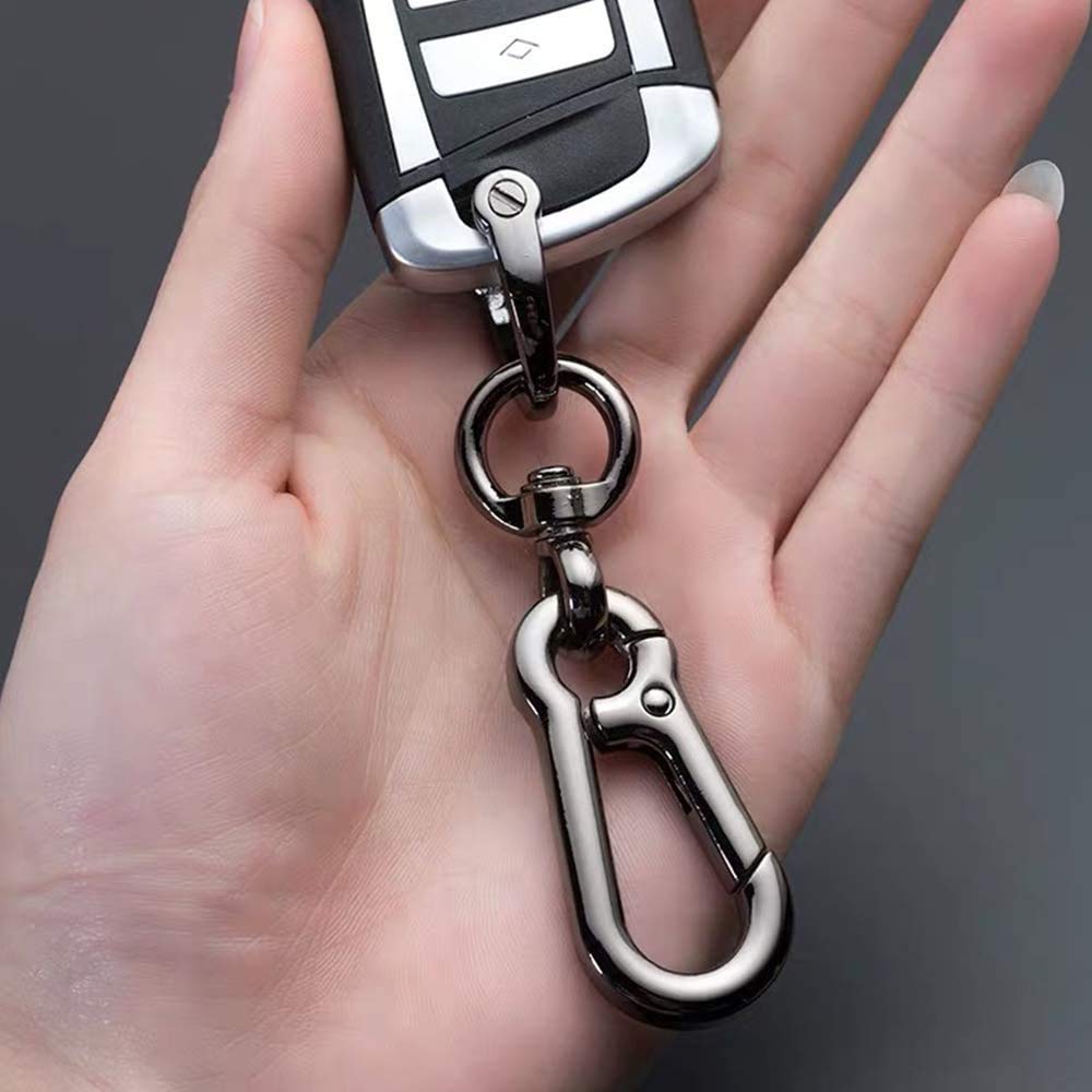 Premium Zinc Metal Key Fob with Carabiner Clip - Durable Key Ring for Car Keys & Home Use