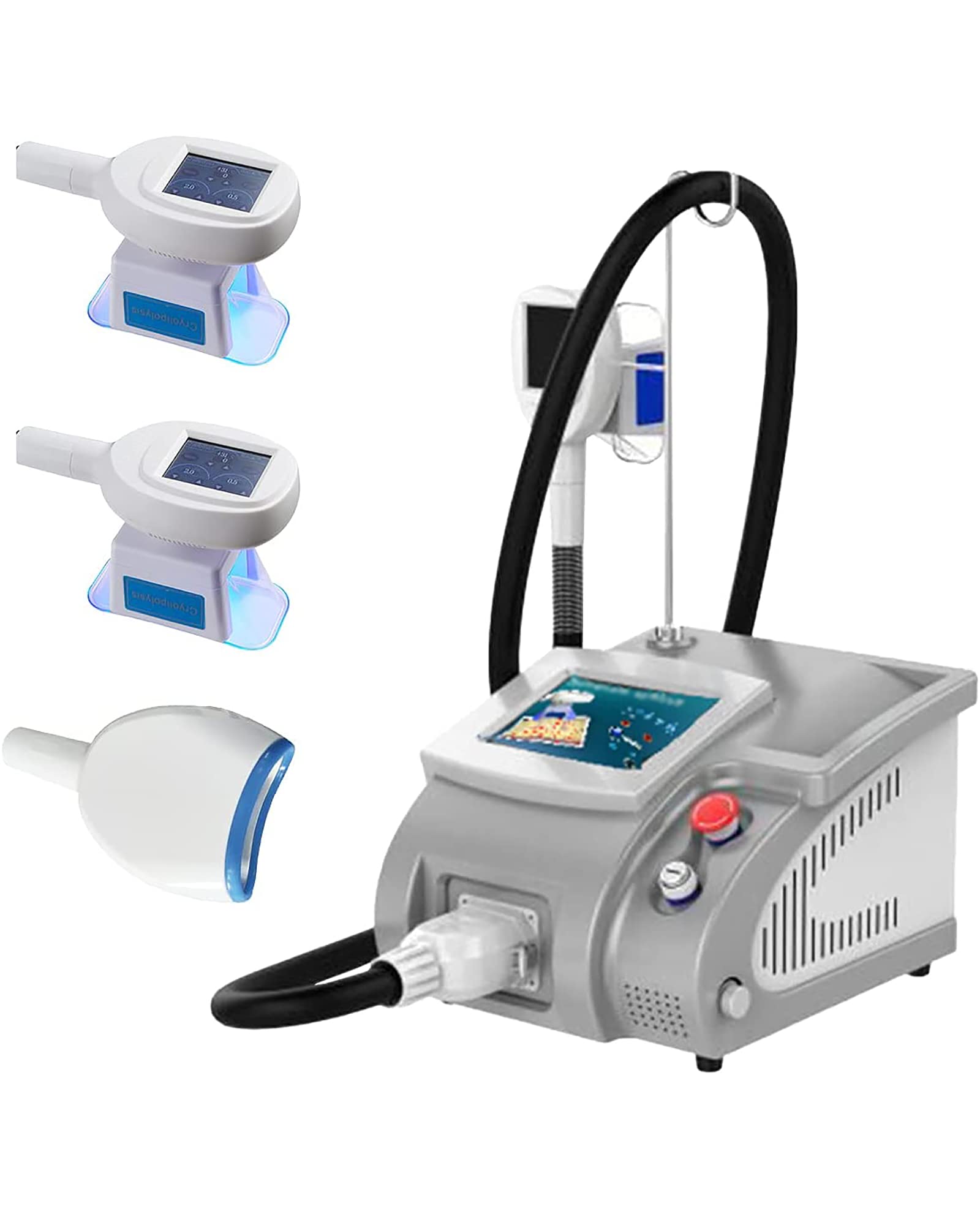 EAGAO 3-in-1 Desktop Cryolipolysis Fat Freezing Machine with 4 Negative Pressure Modes - Professional Body Sculpting & Slimming Device for Home Beauty Care - Perfect for Tummy, Arms, Thighs & Chin Fat Reduction