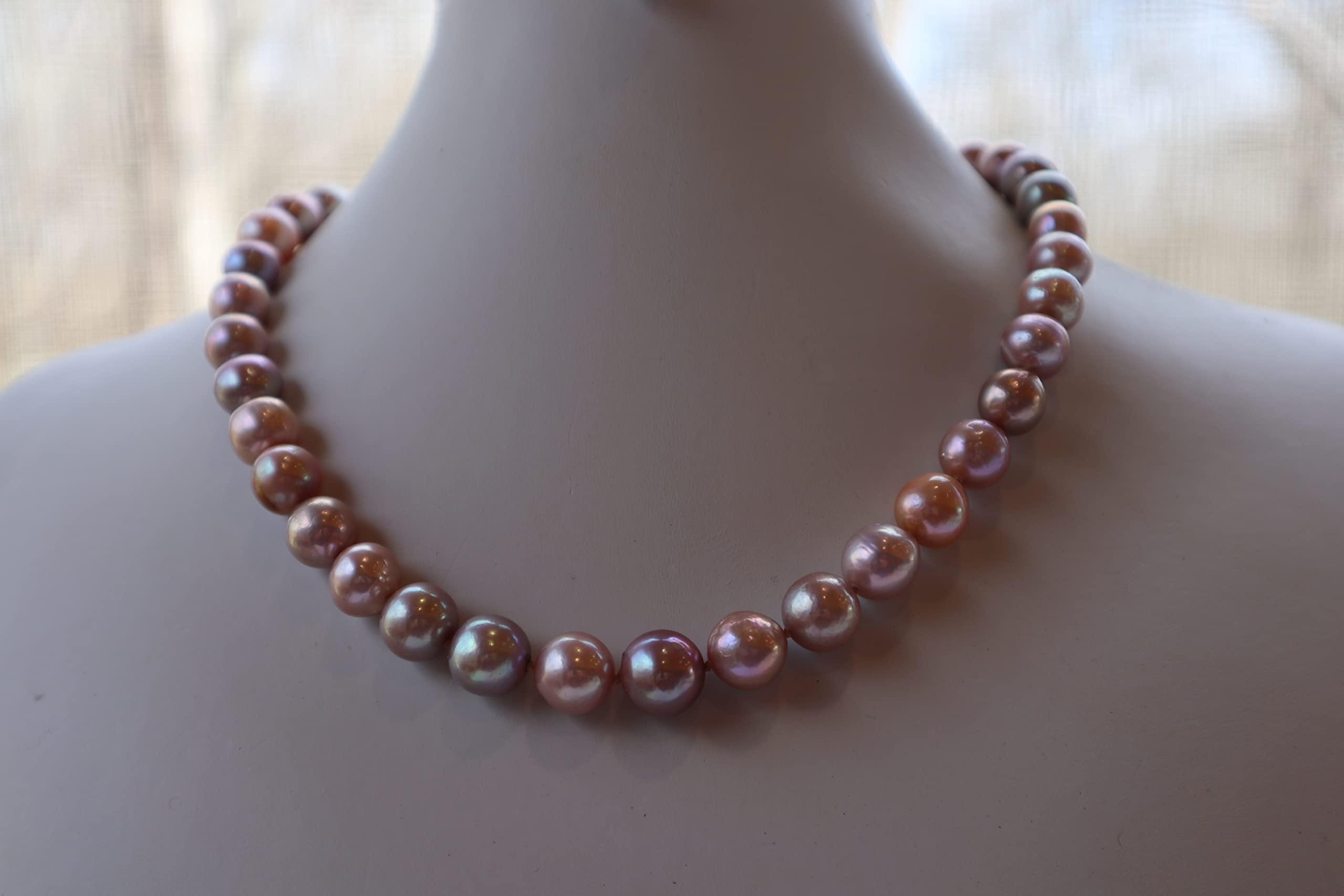 925 Sterling Silver Edison Pearl Necklace - High Luster Alluregem E2922 | Elegant Jewelry Gift for Women, Bridal Party, Anniversary & Special Occasions