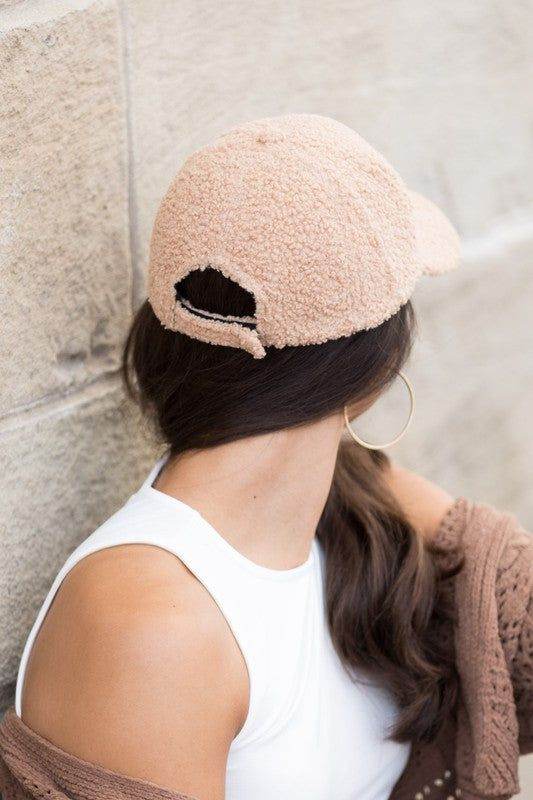 Cozy Boucle Sherpa Teddy Bear Knit Ball Cap - Winter Warm Beanie Hat for Women & Men - Perfect for Outdoor Activities, Hiking, and Cold Weather Fashion