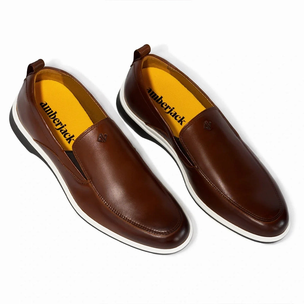 Comfortable Slip-On Shoes for Men & Women - Lightweight & Breathable Coffee Color Casual Loafers - Perfect for Walking, Travel, and Everyday Wear