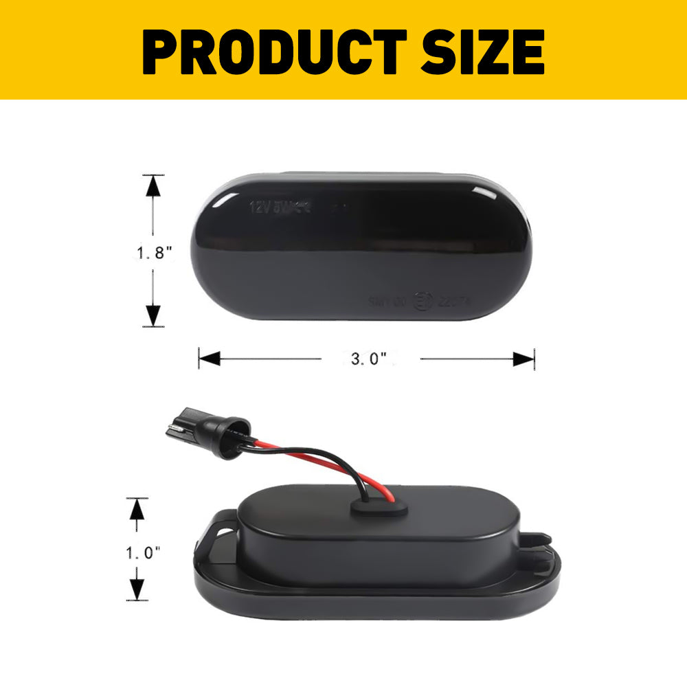 Sequential Amber LED Side Marker Signal Light Compatible with VW MK4 Golf Jetta GTI R32 Passat Beetle - Durable & Bright Turn Signal for Enhanced Safety & Style - Perfect for Night Driving & Custom Car Upgrades