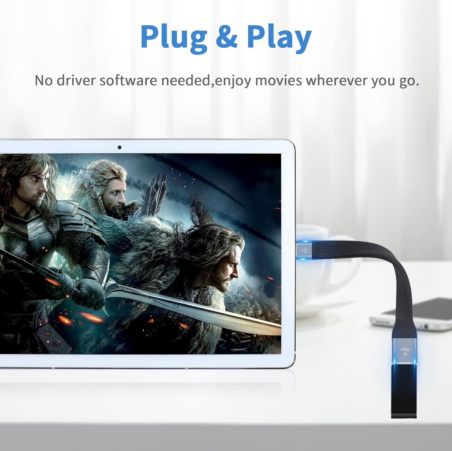 High-Speed USB C to USB A Adapter 10Gbps - USB-C Male to USB 3.0 Female Converter with OTG Support - Compatible with iPhone 15, Samsung Galaxy S23, MacBook Pro - Perfect for Charging, Data Transfer & Connecting Peripherals
