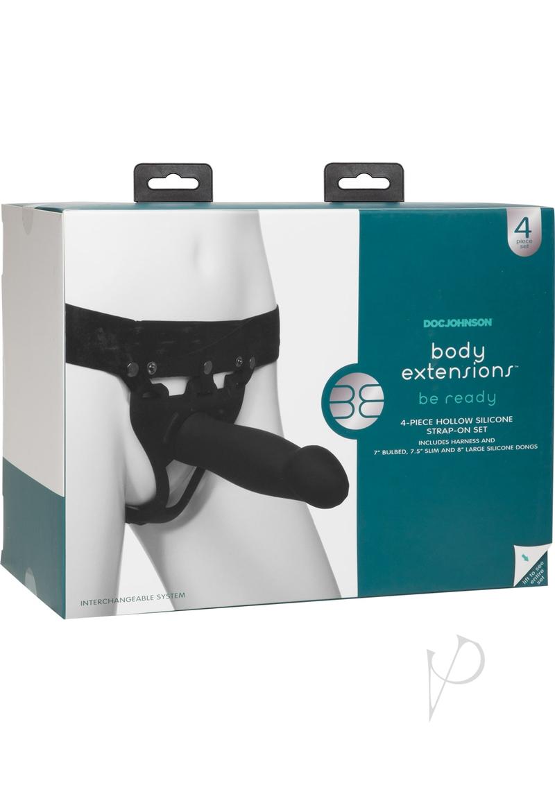 Premium Silicone Strap-On Harness Kit with 2 Hollow Dildos (7