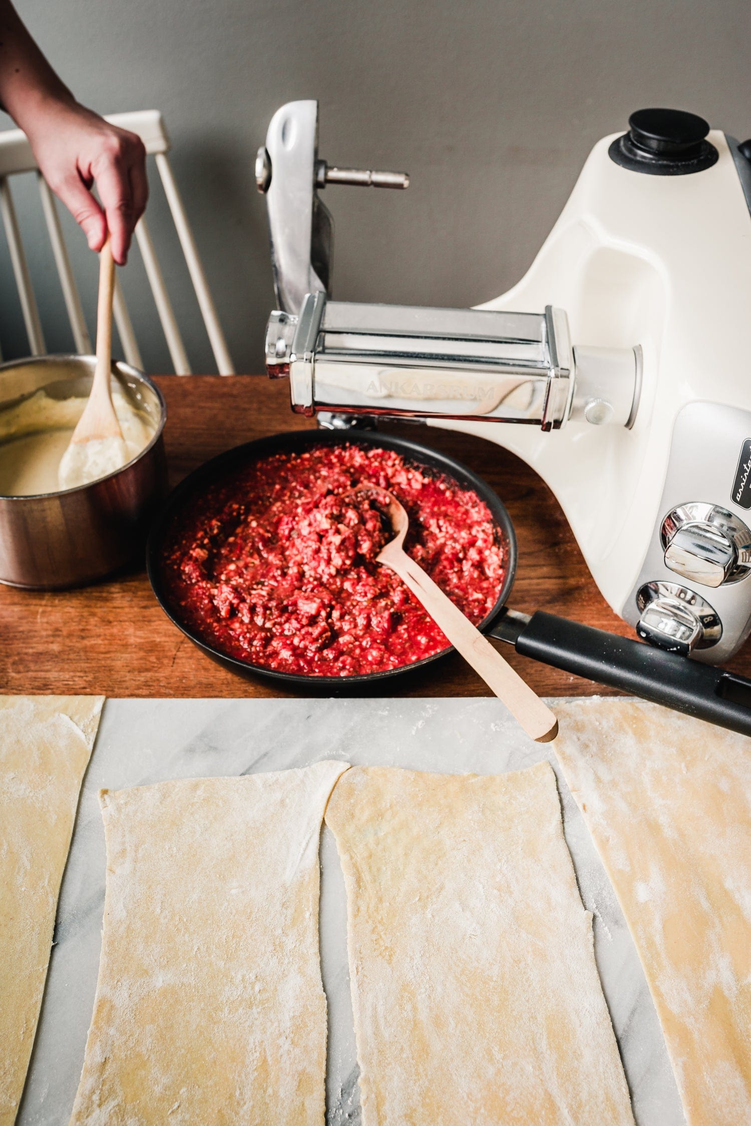 Ankarsrum Pasta Bundle - Lasagna Roller & Fettuccine Cutter Attachment for AKM6230 Stand Mixer | Premium Pasta Making Accessories | Perfect for Homemade Italian Dishes & Family Cooking