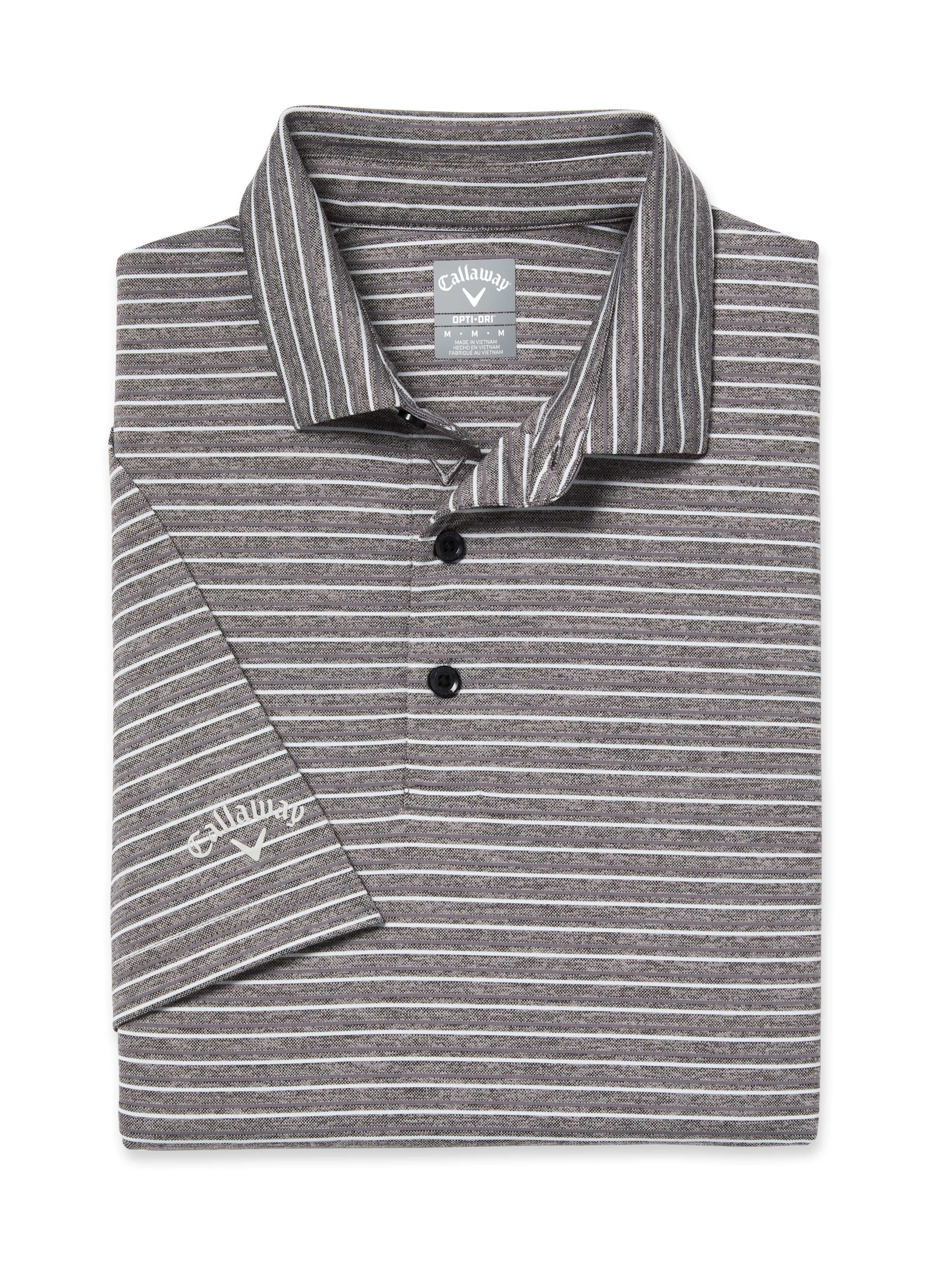 Men's Soft Touch Stripe Golf Polo Shirt - Breathable Moisture-Wicking Performance Tee for Golf, Casual Wear & Outdoor Activities