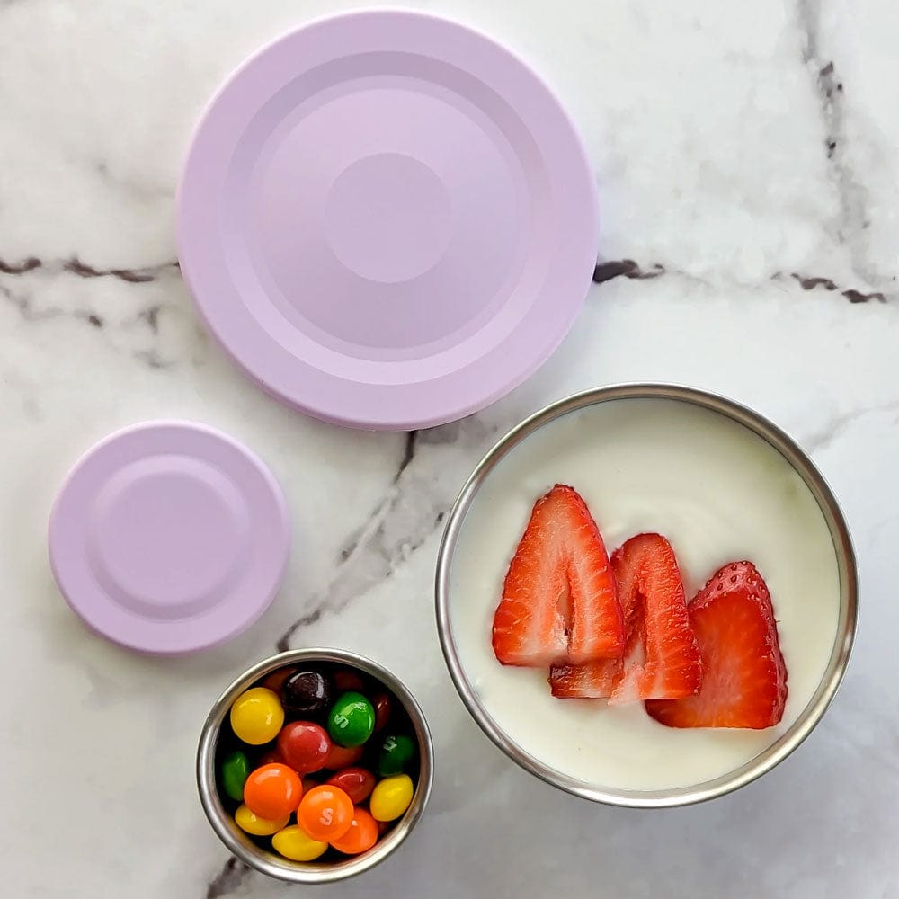 EcoCocoon Reusable Snack Pots Set of 2 - BPA-Free Food Storage Containers for Kids & Adults | Perfect for School Lunches, Picnics, and On-the-Go Snacks