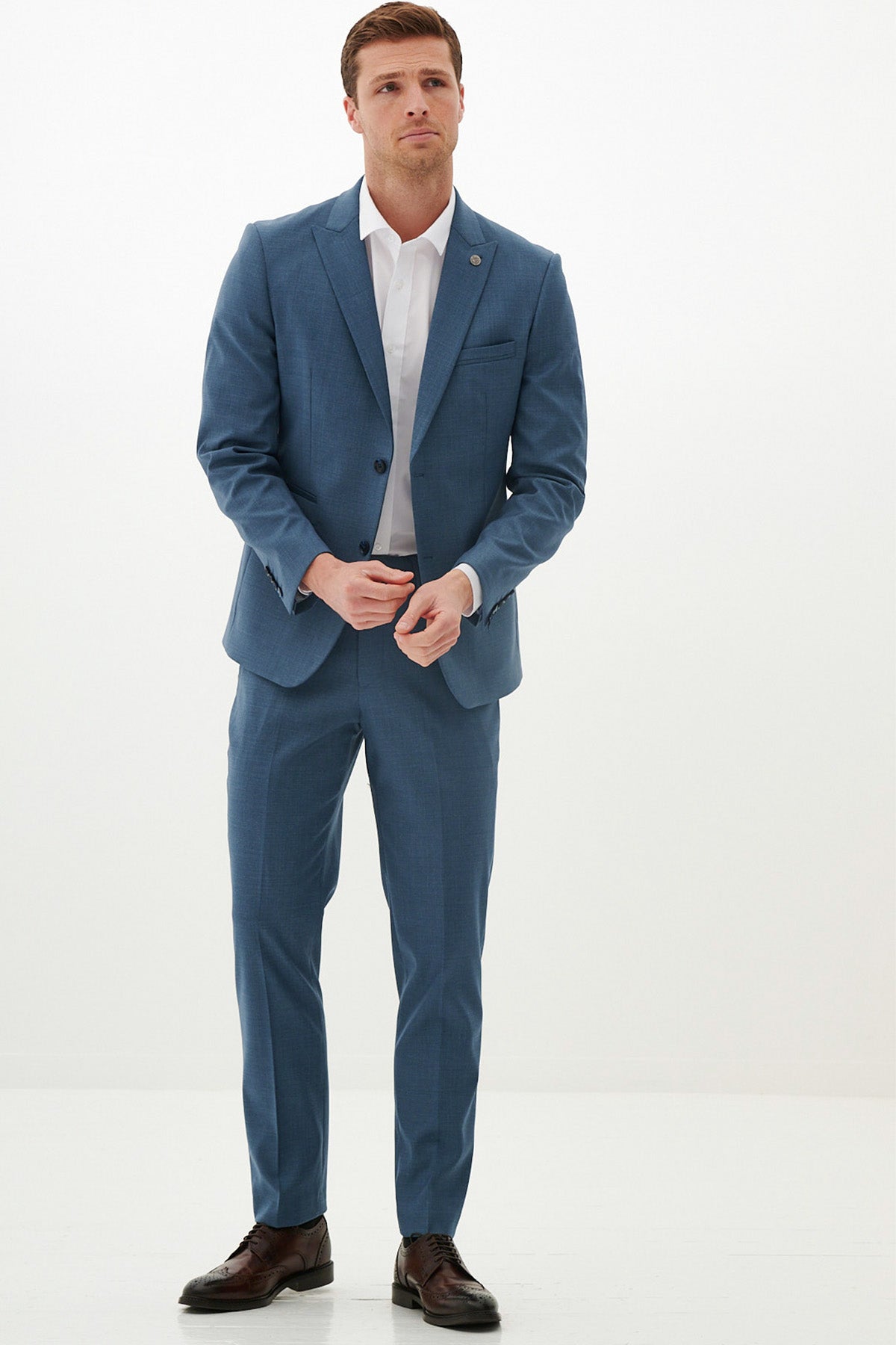 FINLEY Teal Blue Two Piece Suit for Women - Elegant Formal Business Outfit for Office, Interviews & Special Occasions