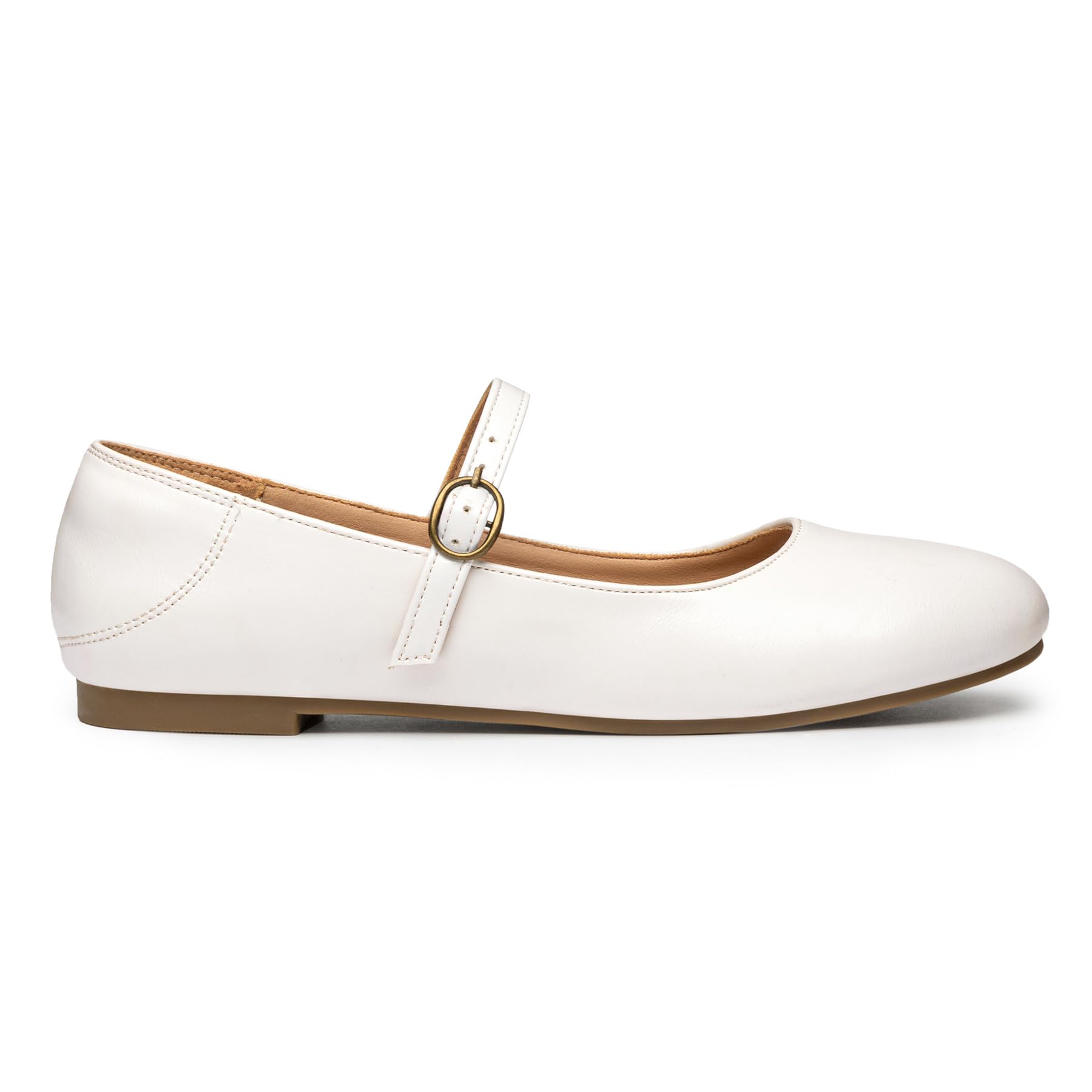 Rekayla Women's Mary Jane Flats - Comfortable Round Toe Slip-On Ballet Shoes for Work, Office & Dressy Occasions