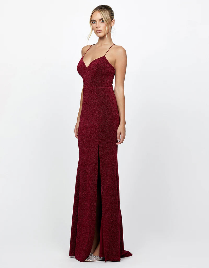 Ellen Strappy Back Maxi Dress - Women's Elegant Long Flowy Summer Dress for Beach, Wedding & Evening Party