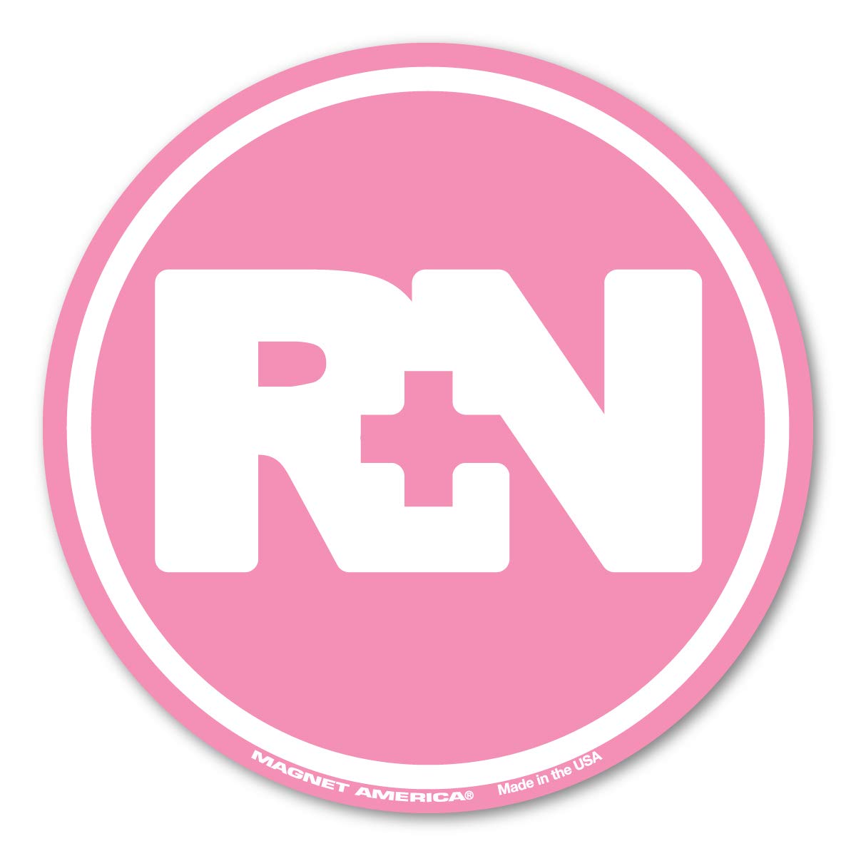 RN Pink Circle Magnet 3.75